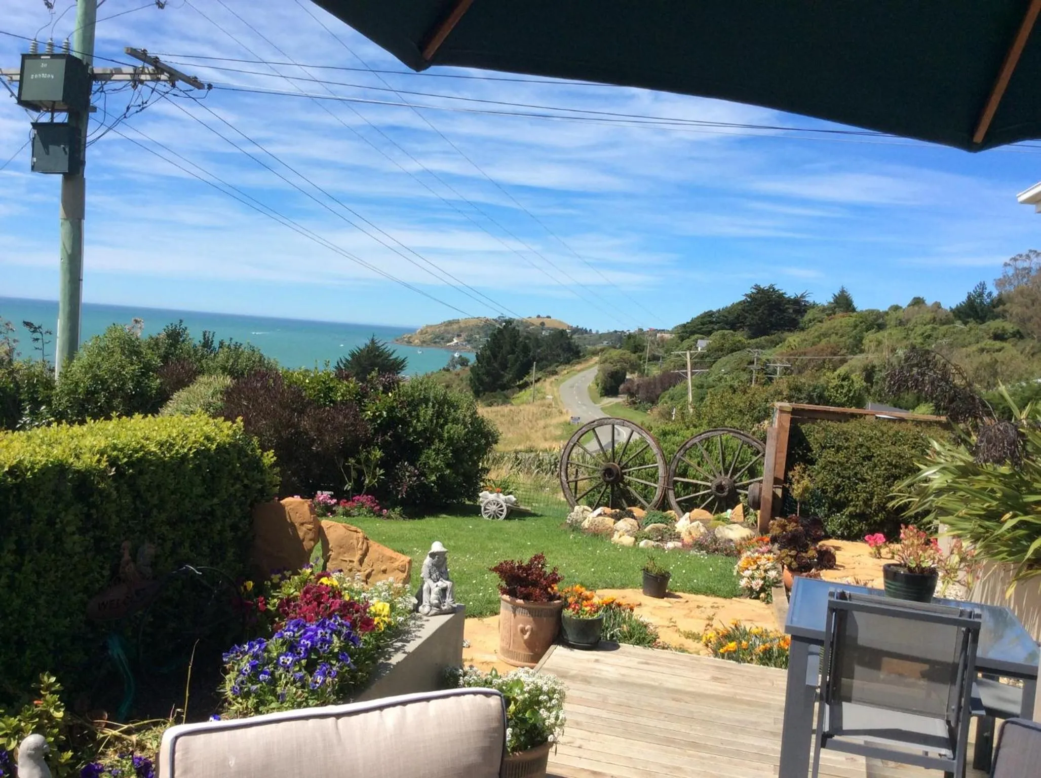 Garden view in Noah's Boutique Accommodation Moeraki