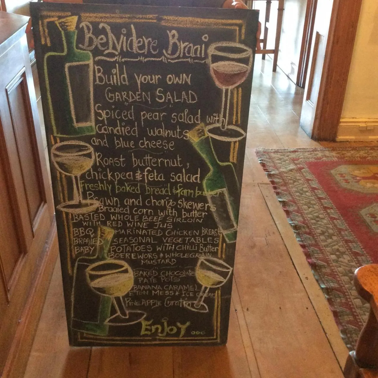 Food and drinks in Belvidere Manor Lagoonside Cottages