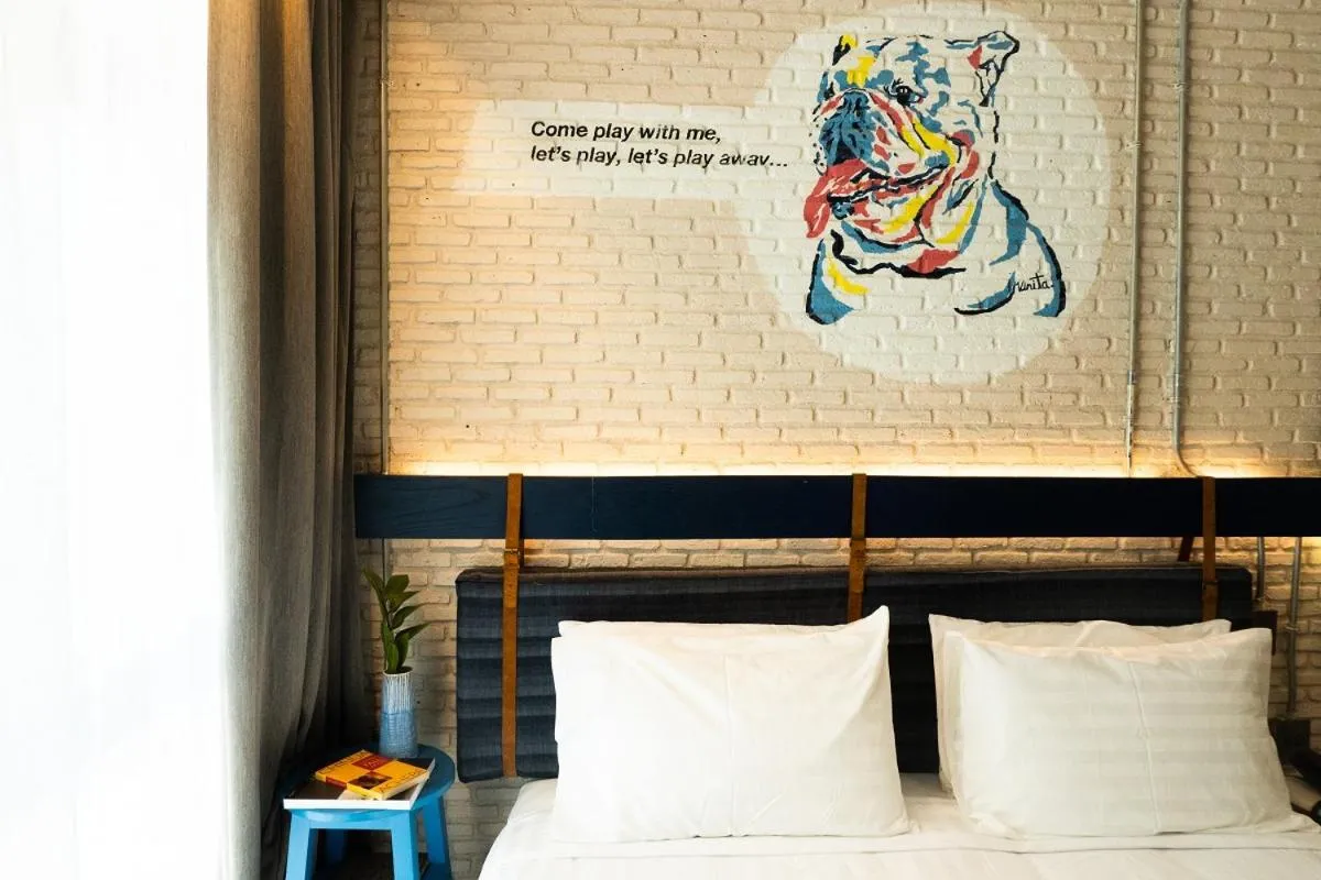 Bed in Tints of Blue Hotel