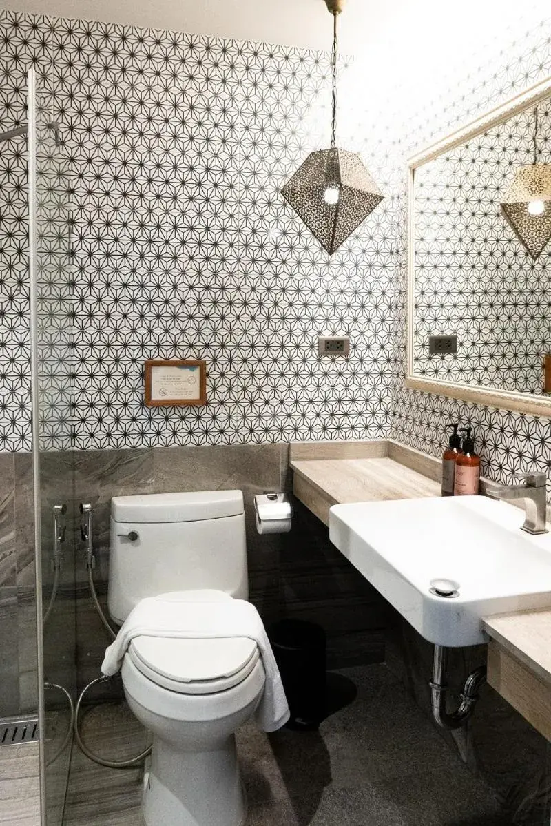 Bathroom in Tints of Blue Hotel Bathroom in Tints of Blue Hotel