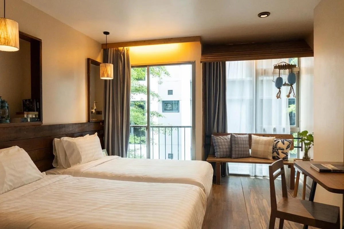 Bed in Tints of Blue Hotel