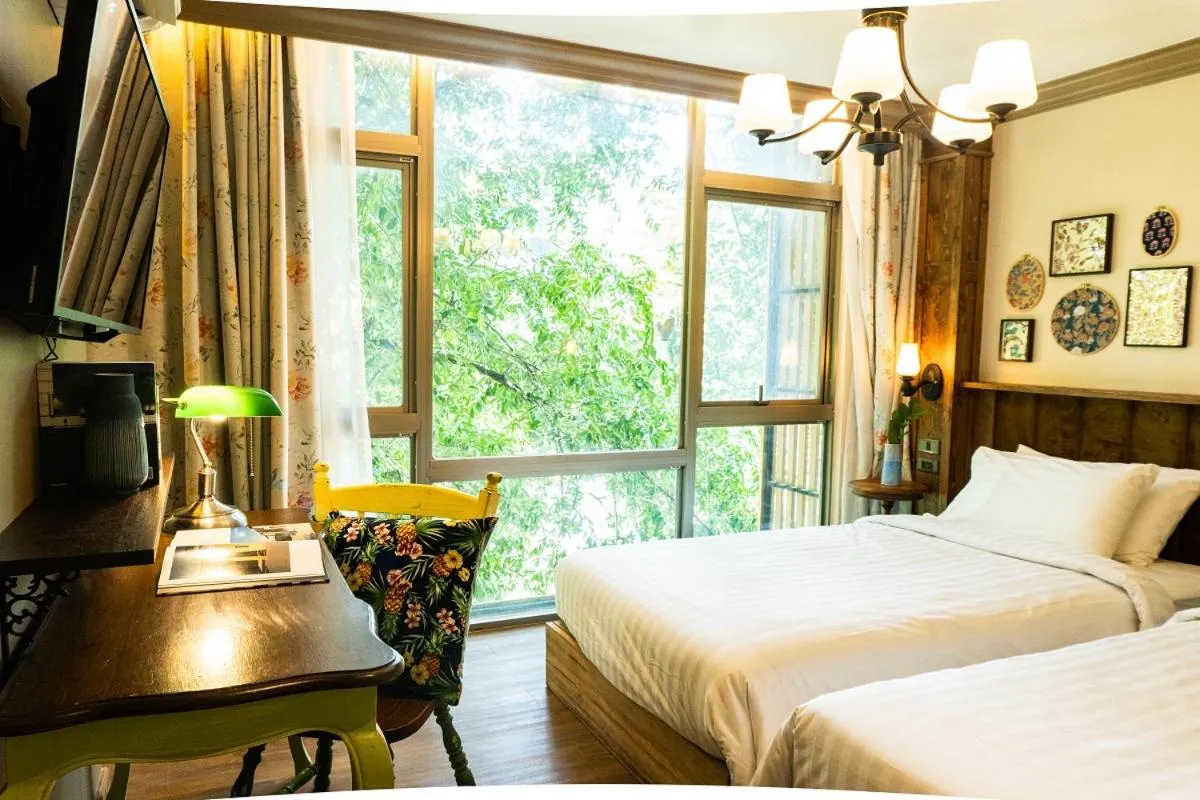 Bed in Tints of Blue Hotel