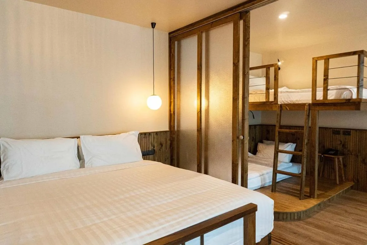 Bedroom, Bed in Tints of Blue Hotel