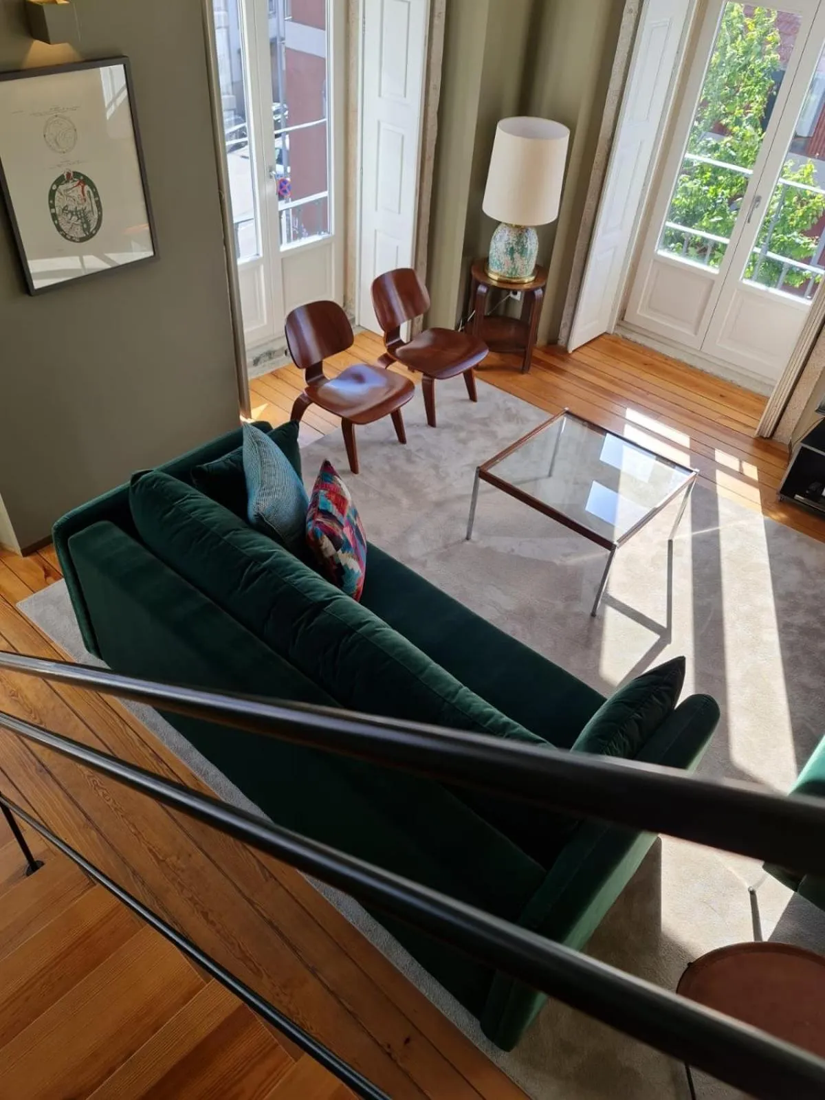 Living room in Condes de Azevedo Palace Apartments