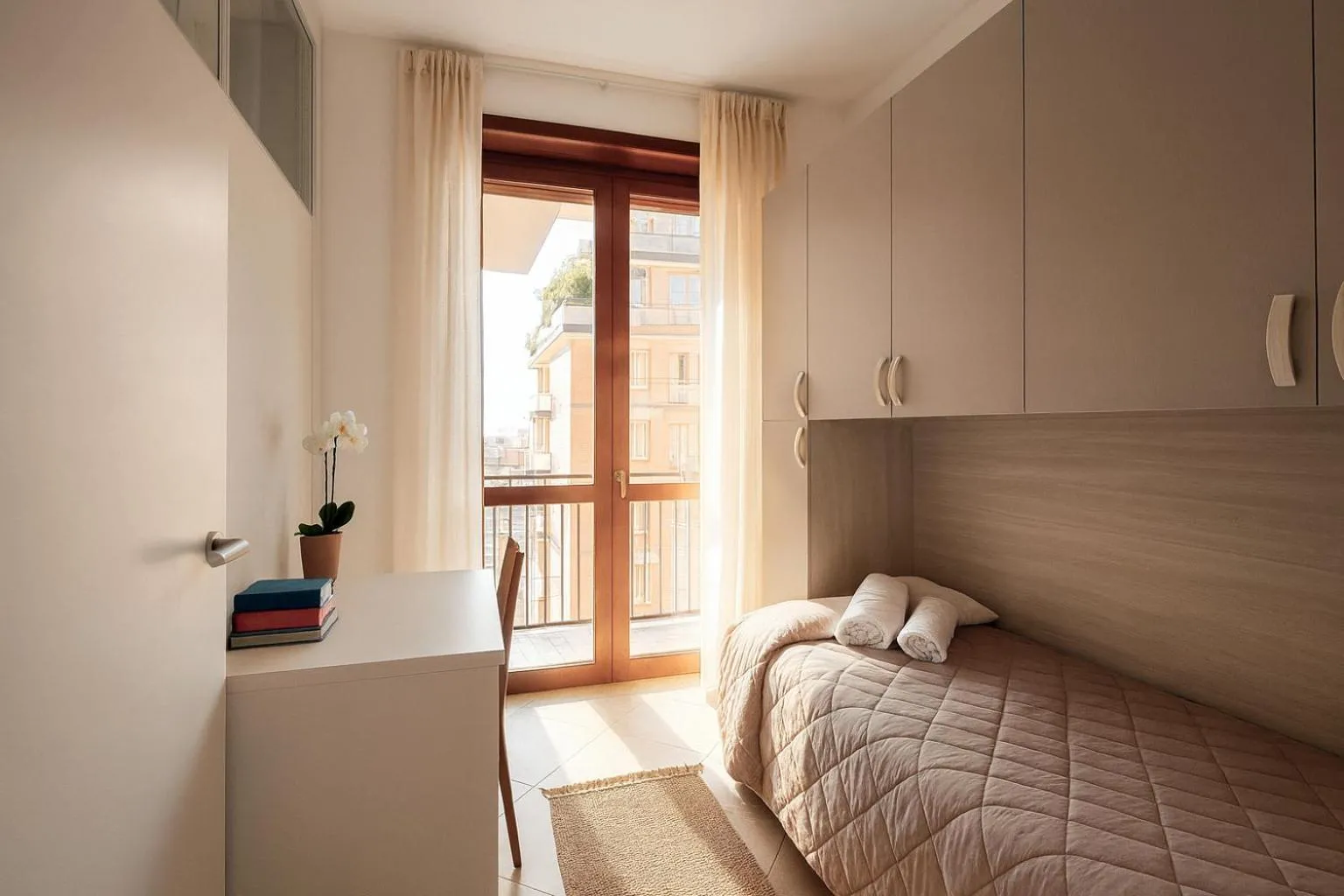 Balcony/Terrace, Bed in Residenze Italia