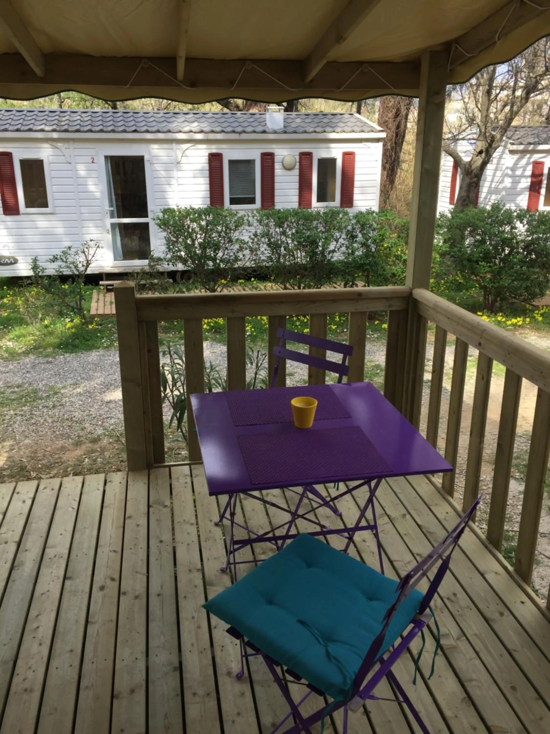 Patio in Camping les Orangers