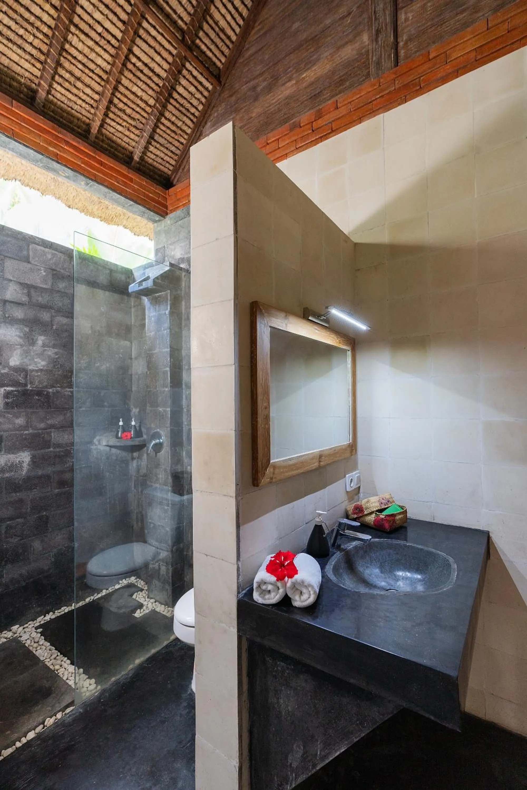 Shower in De Umah Bali Eco Tradi Home