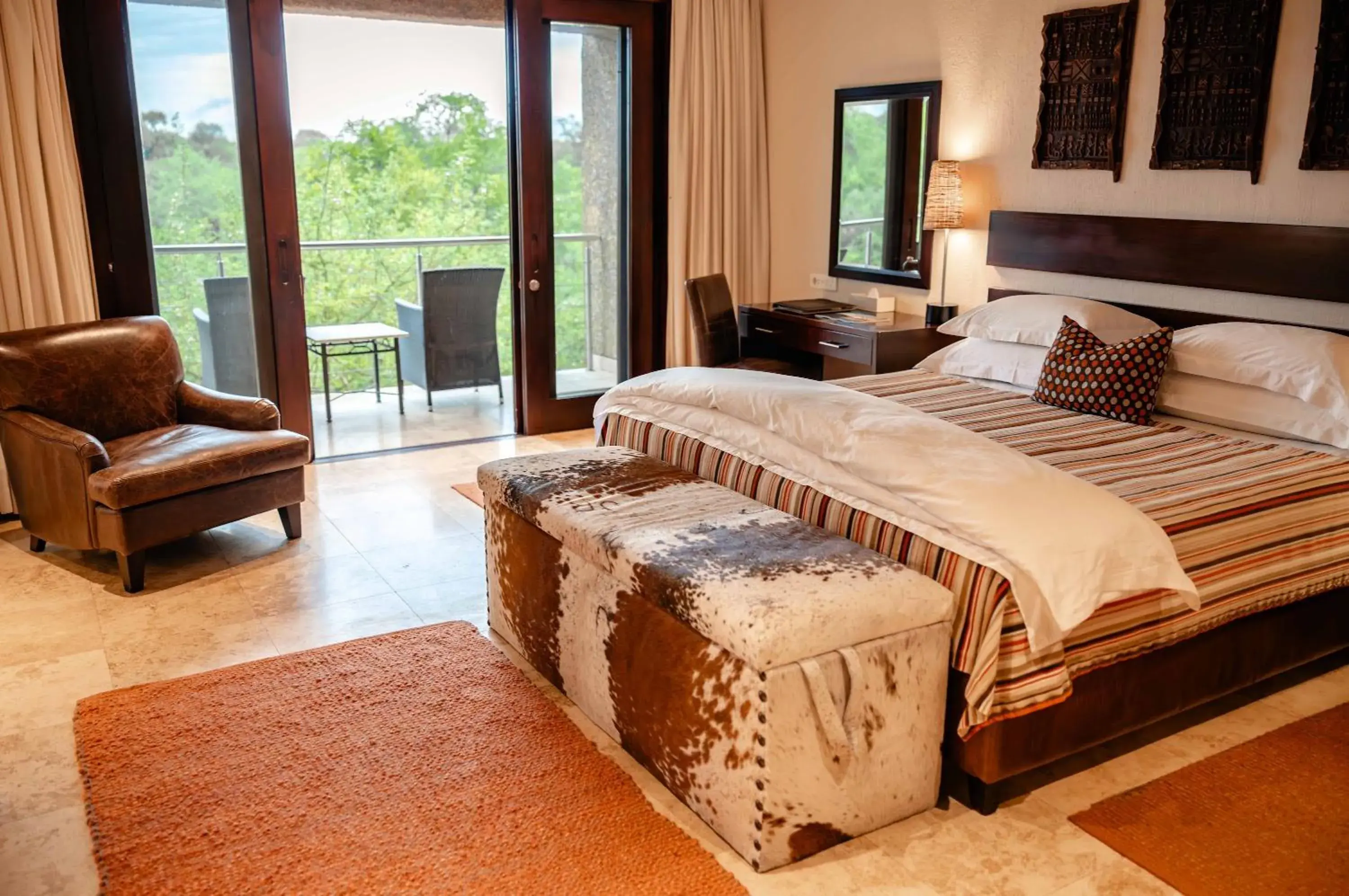 Bed in Kapama River Lodge Bed in Kapama River Lodge