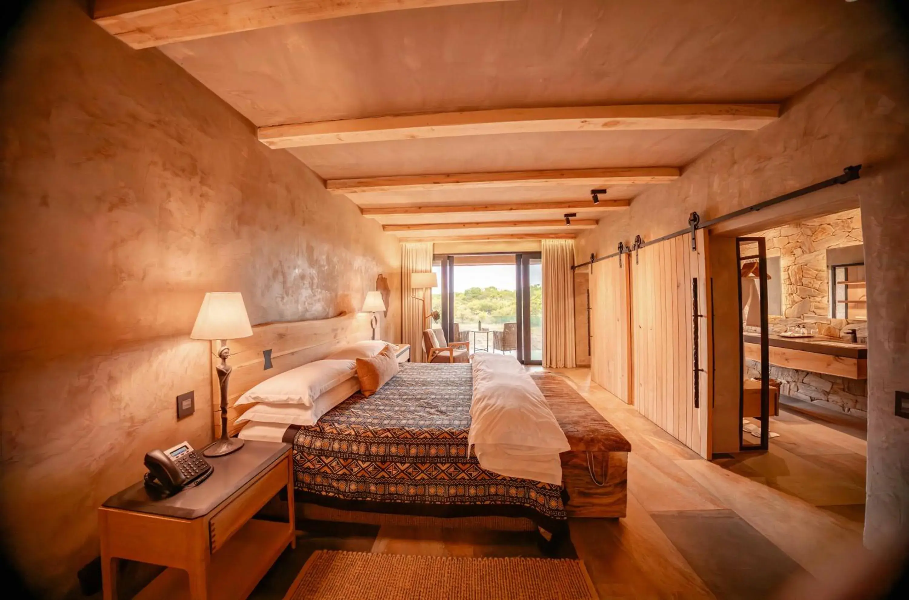 Bed in Kapama River Lodge Bed in Kapama River Lodge