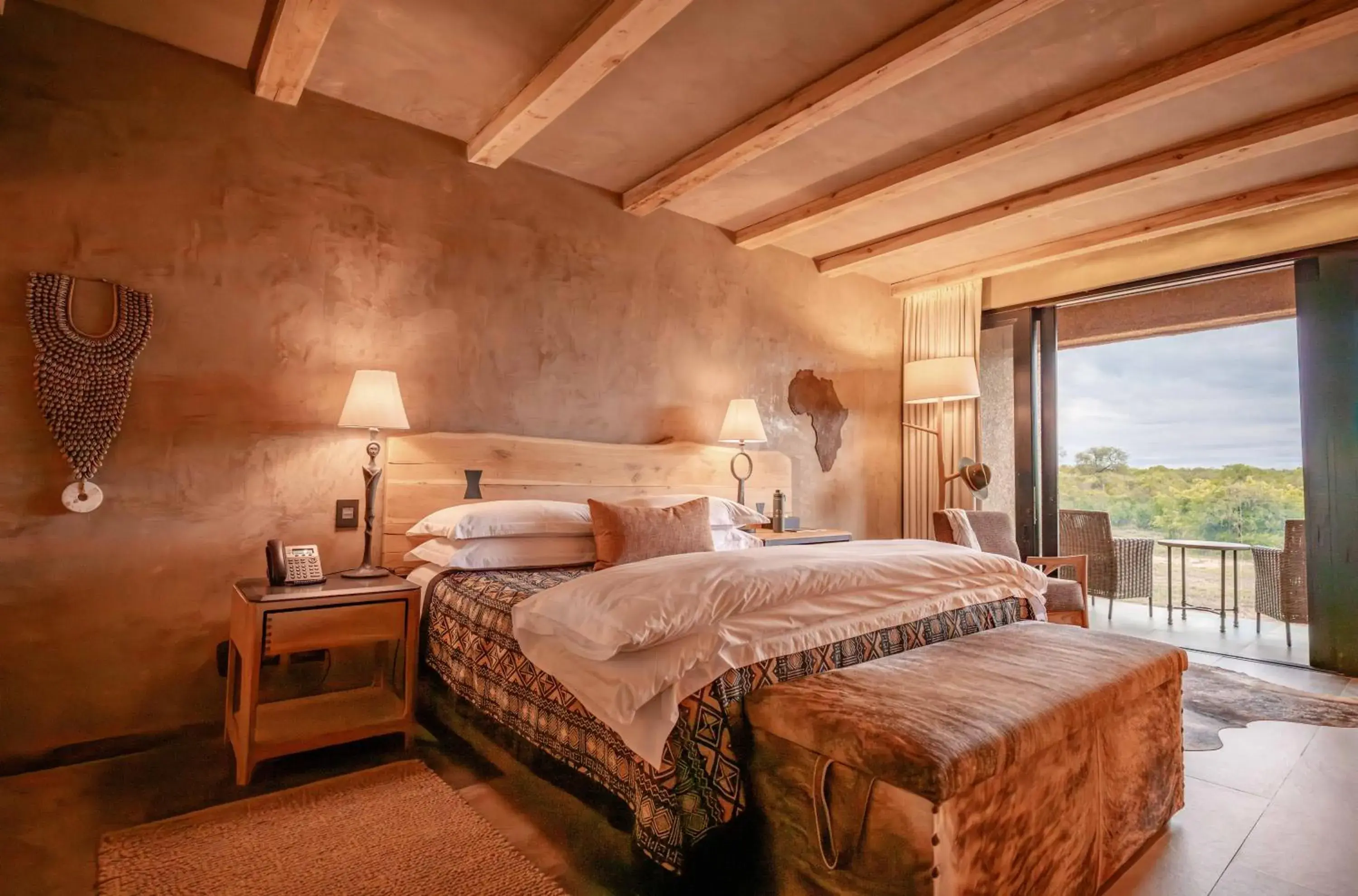 View (from property/room), Bed in Kapama River Lodge View (from property/room), Bed in Kapama River Lodge