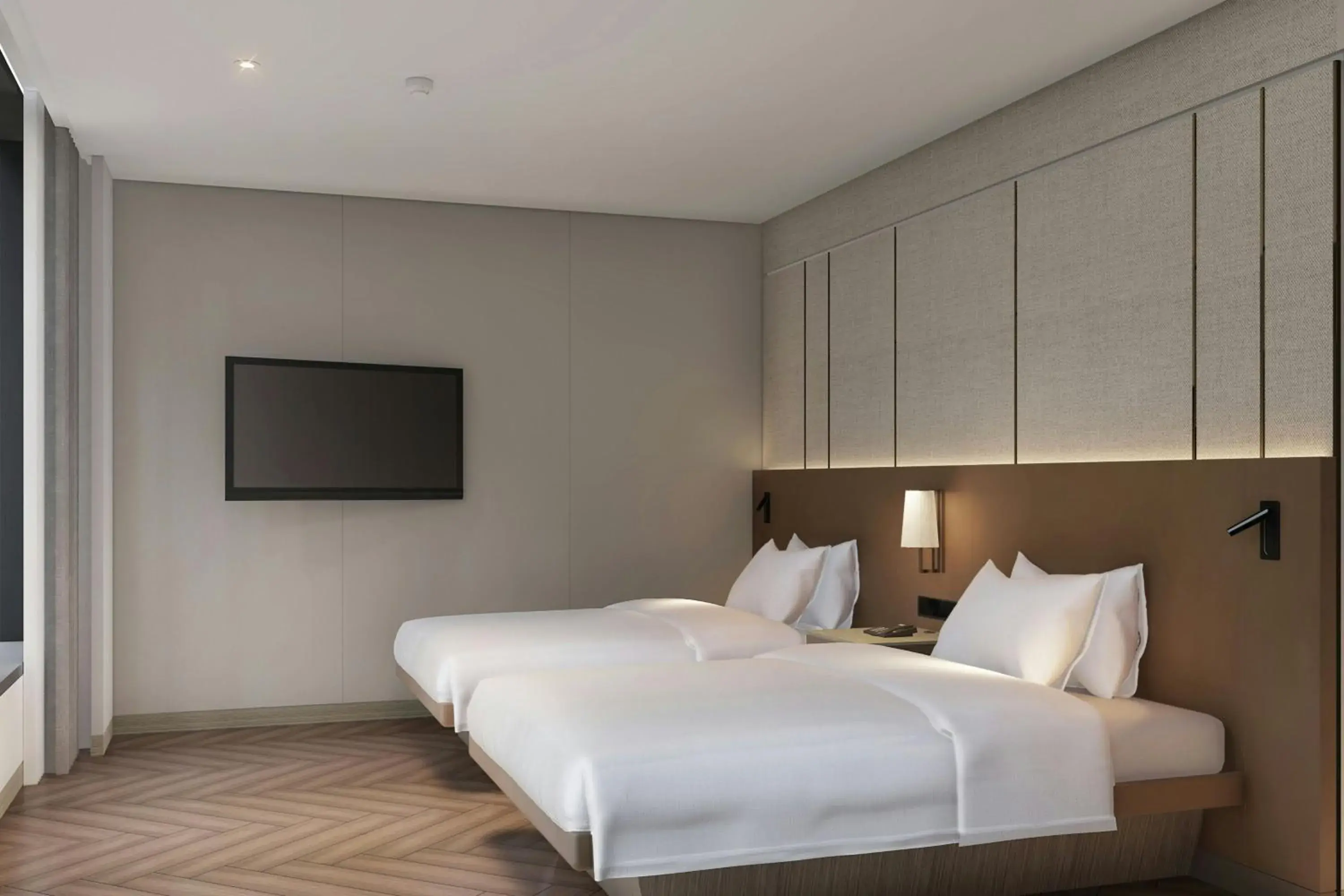 Large Double Room with Two Double Beds and City View in AC Hotel by Marriott Manila Large Double Room with Two Double Beds and City View in AC Hotel by Marriott Manila
