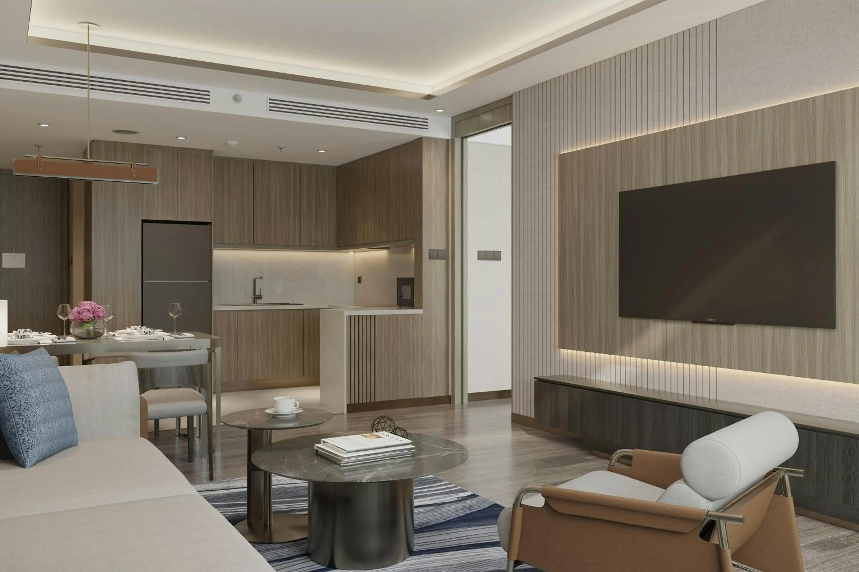 Living room in Marriott Executive Apartments Danang, Han River