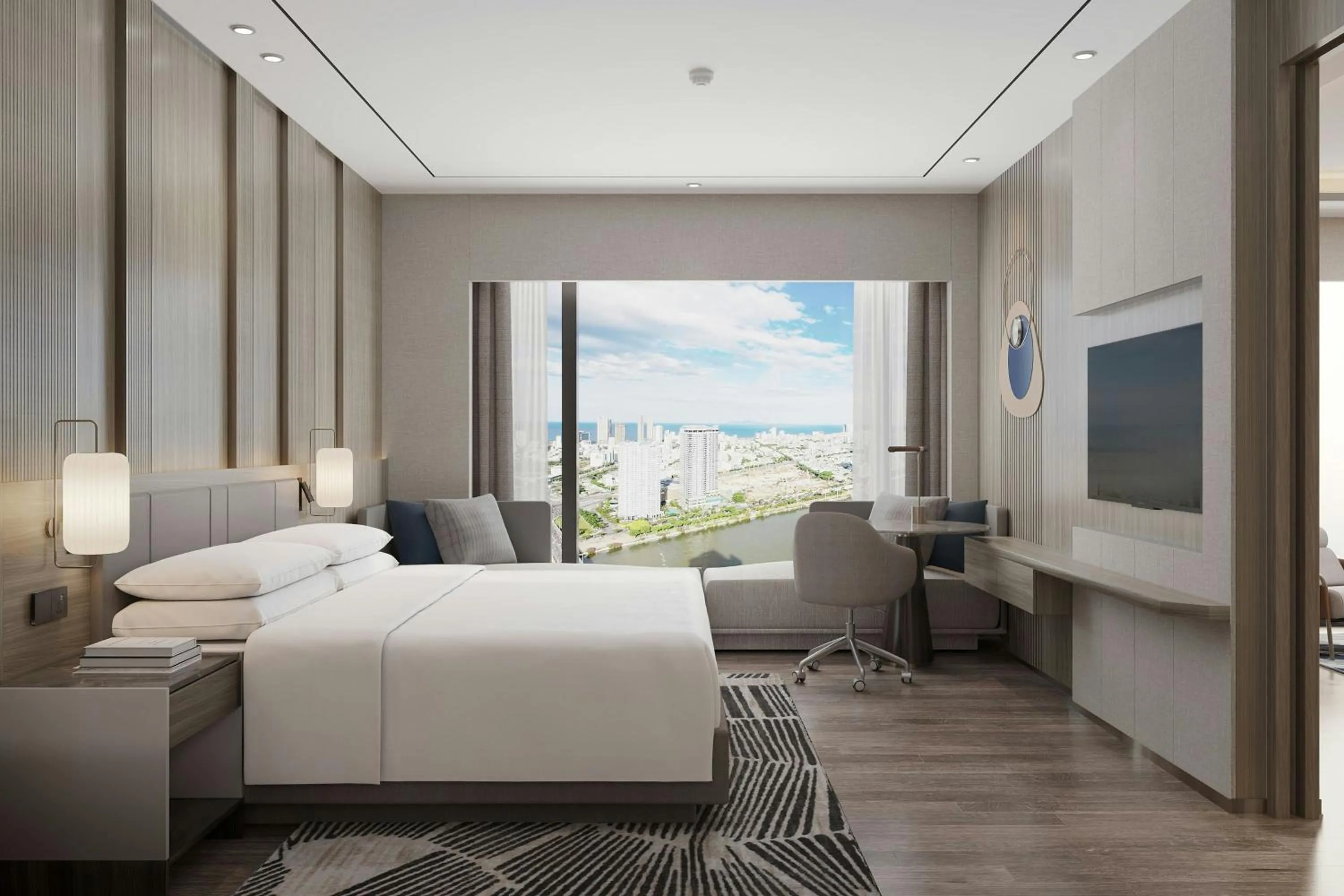 Bedroom, Bed in Marriott Executive Apartments Danang, Han River