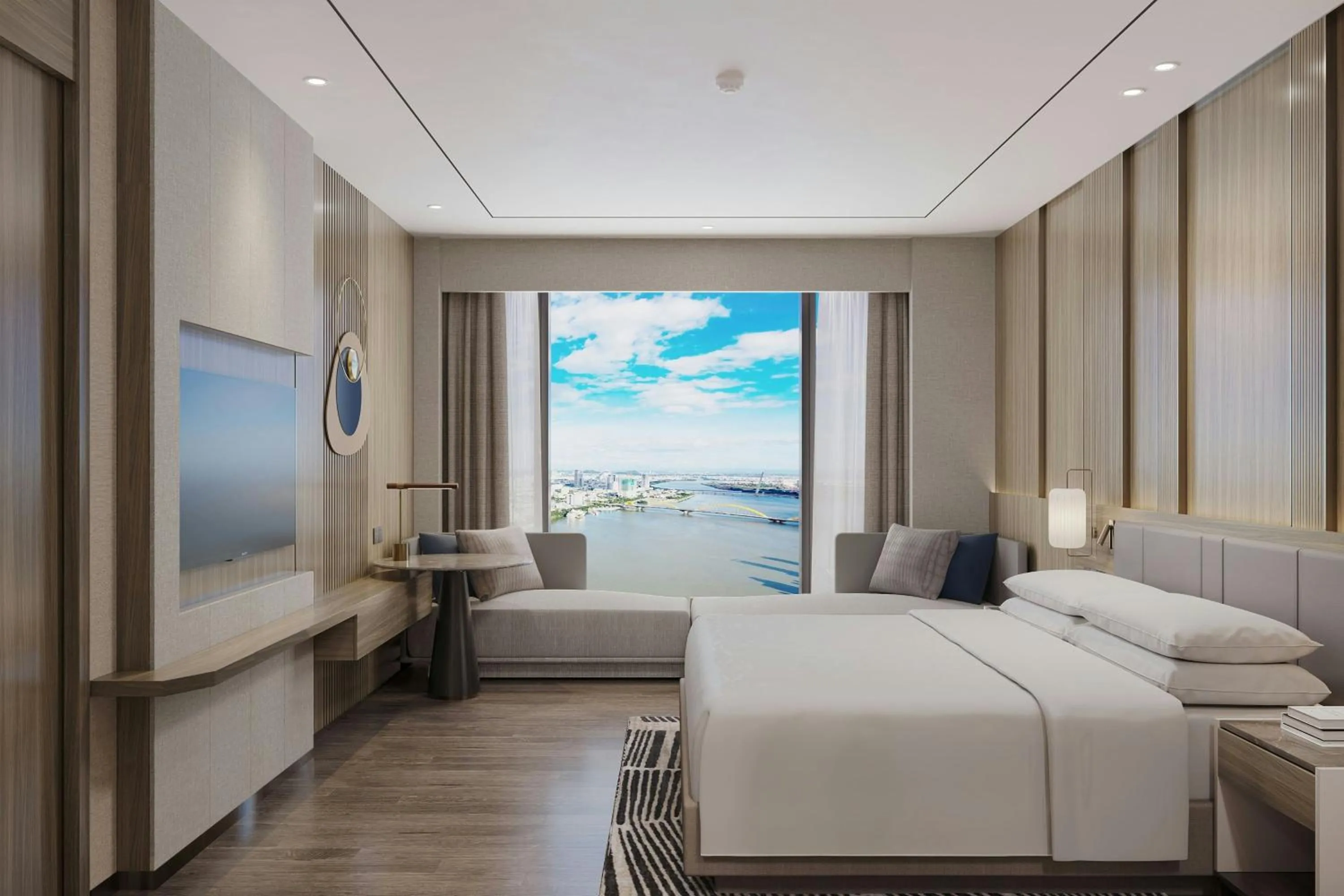 Bedroom, Bed in Marriott Executive Apartments Danang, Han River