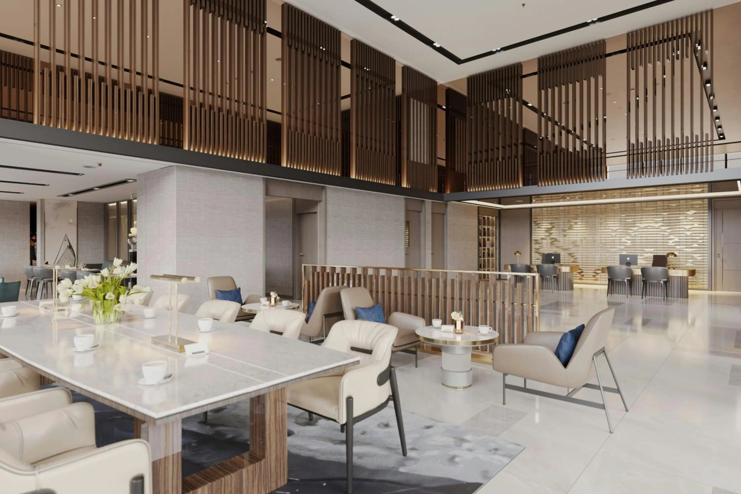 Lobby or reception in Marriott Executive Apartments Danang, Han River