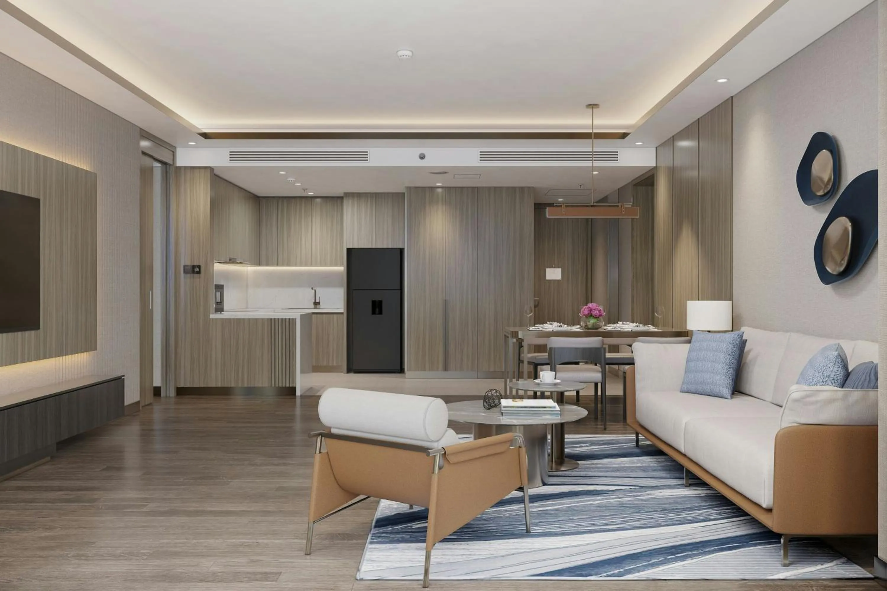Living room in Marriott Executive Apartments Danang, Han River