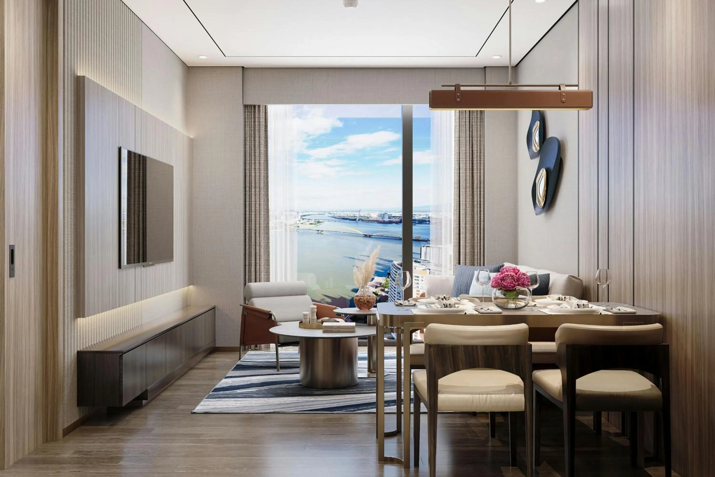 Living room in Marriott Executive Apartments Danang, Han River