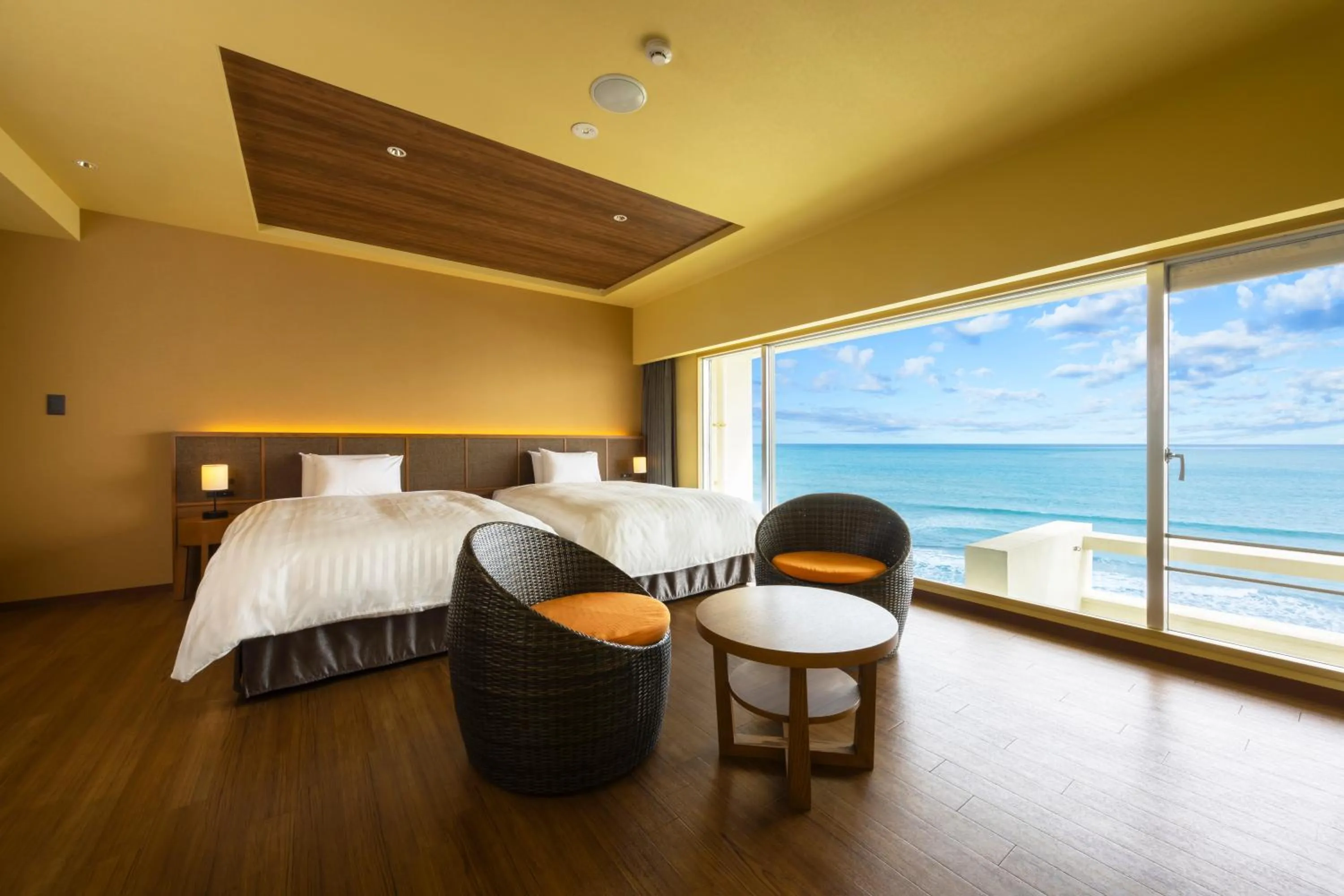 Bed in Kamogawa Grand Hotel