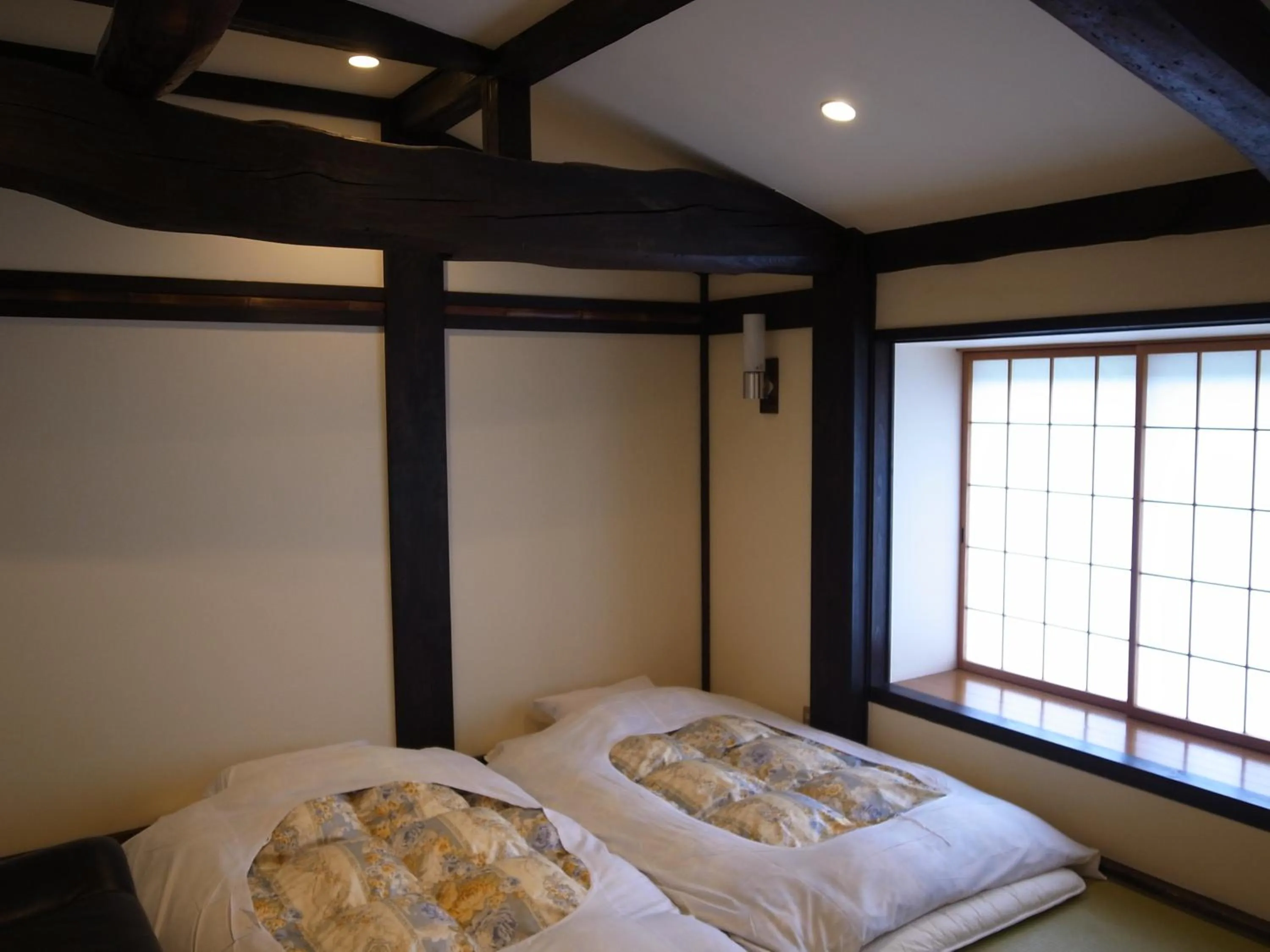 Bed in Minshuku Takizawa