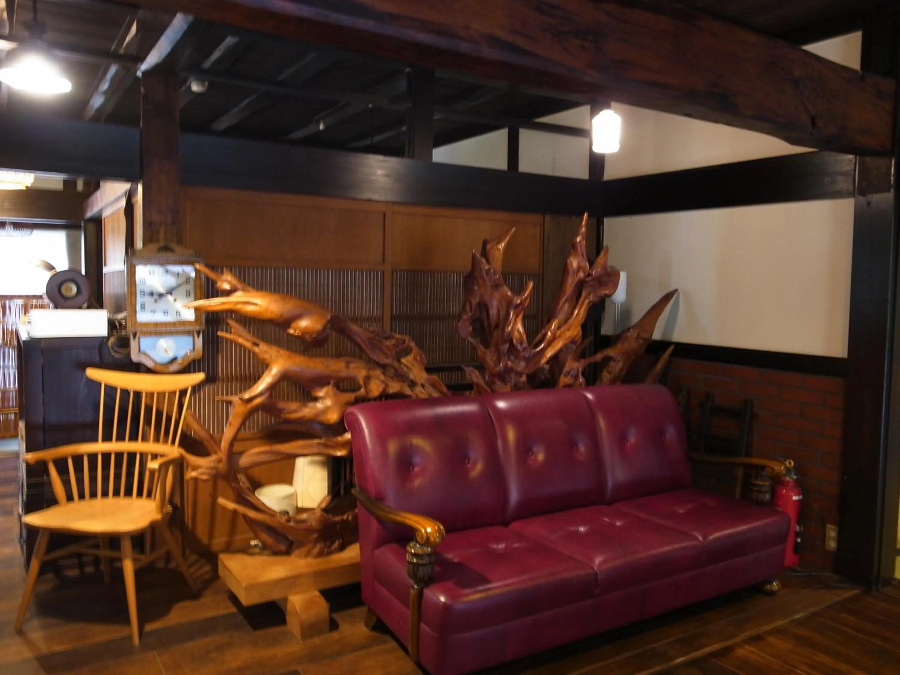 Seating area in Minshuku Takizawa