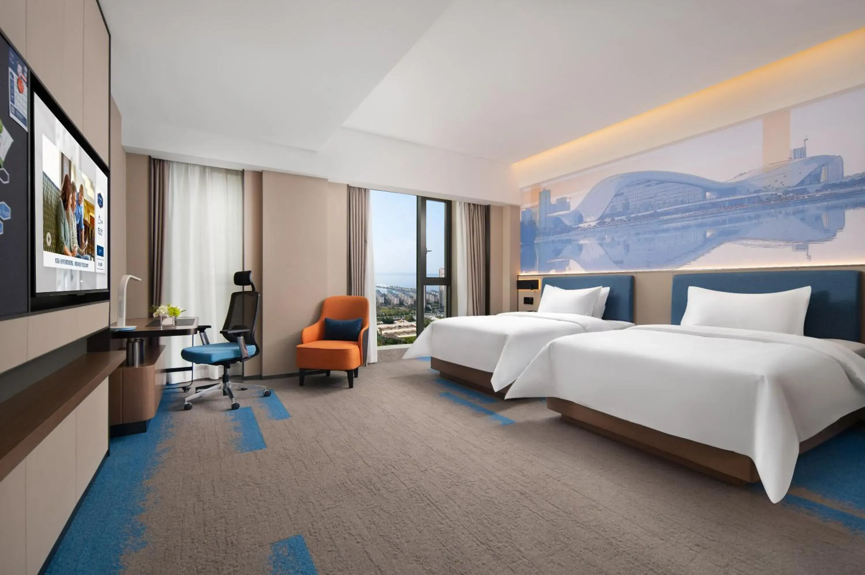 Deluxe Twin Room in Hampton by hilton Jiujiang Balihu Deluxe Twin Room in Hampton by hilton Jiujiang Balihu