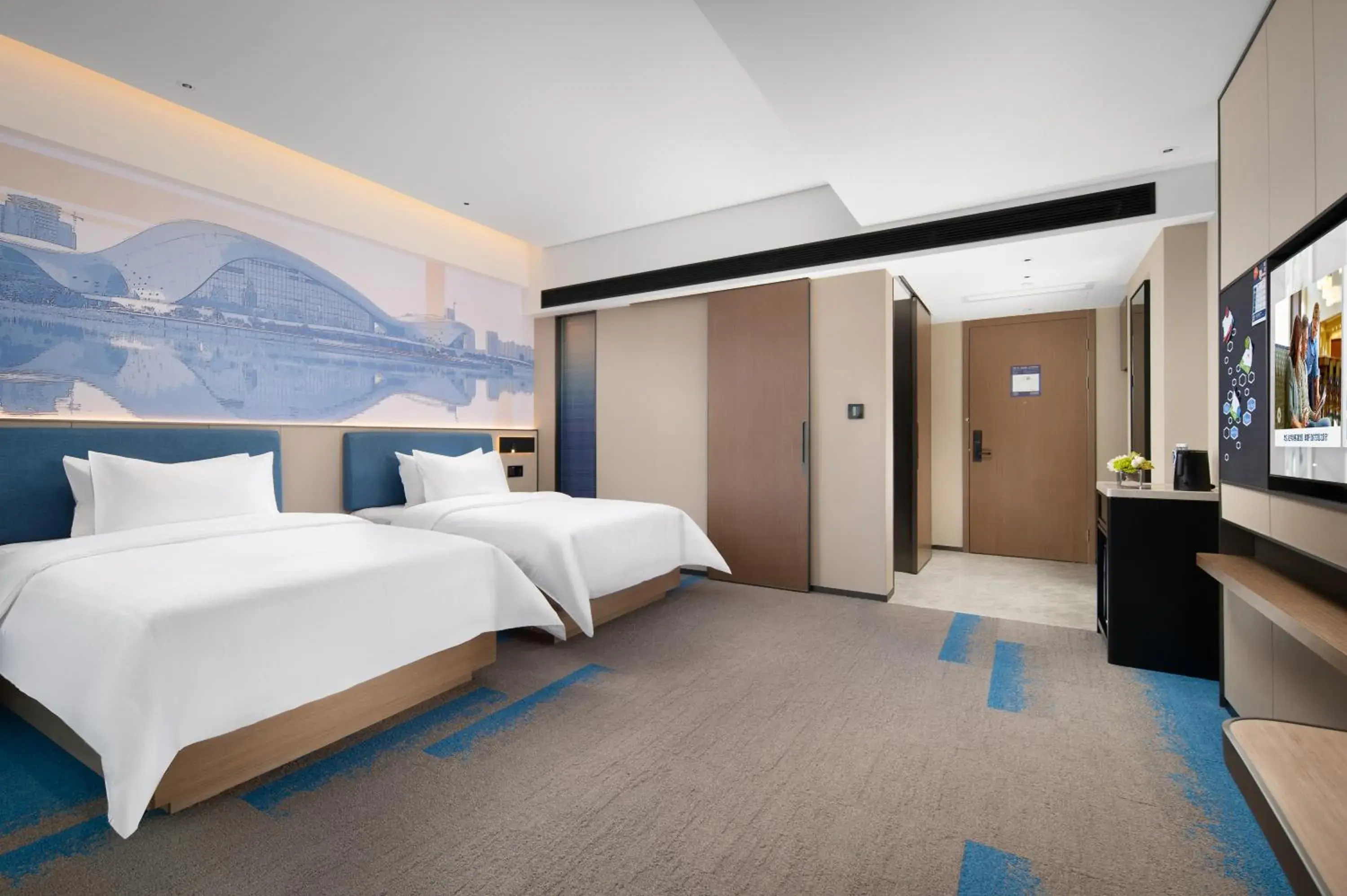 Deluxe Twin Room in Hampton by hilton Jiujiang Balihu Deluxe Twin Room in Hampton by hilton Jiujiang Balihu