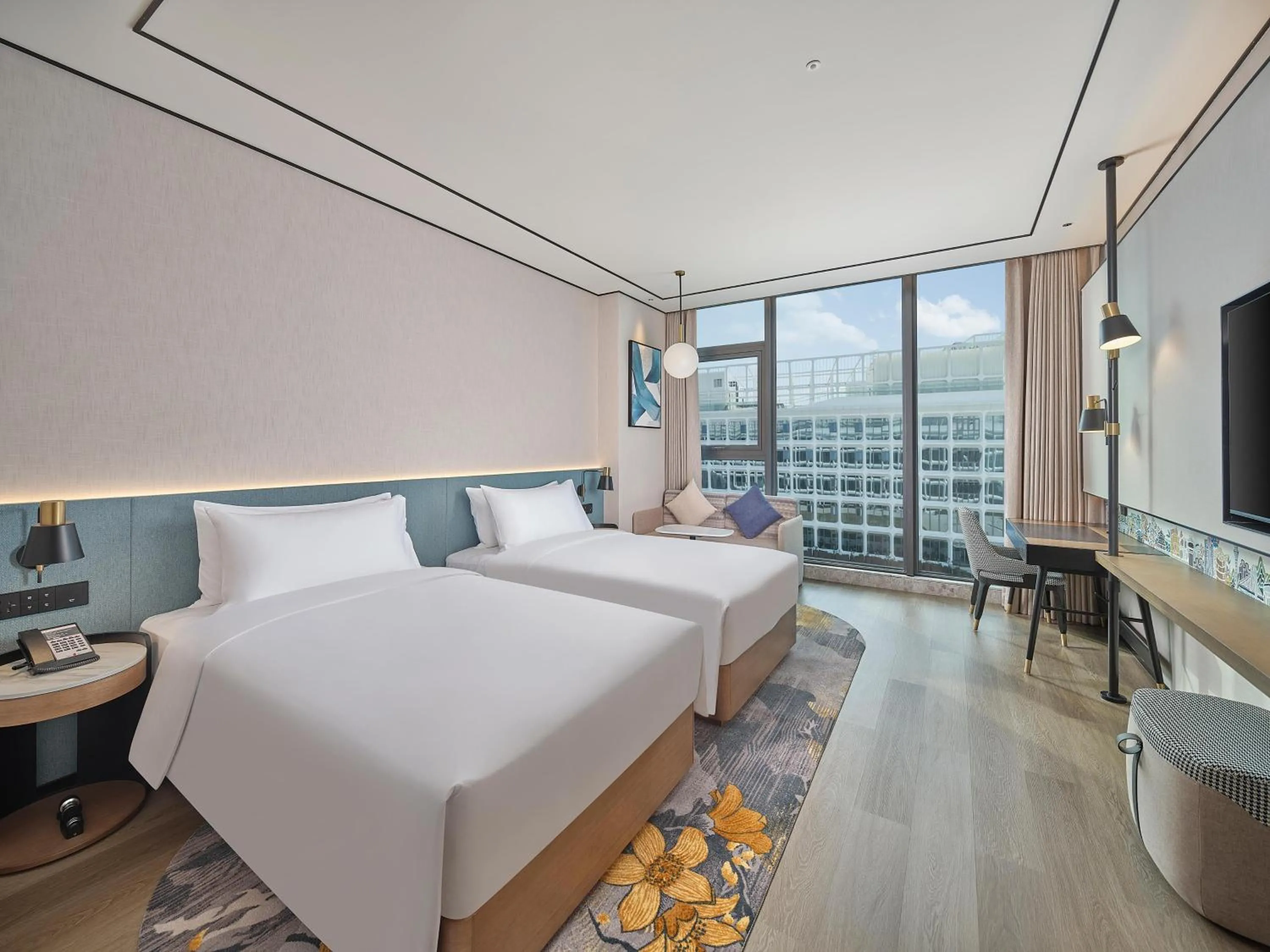 Bed in Hilton Garden Inn Guangzhou Baiyun Airport