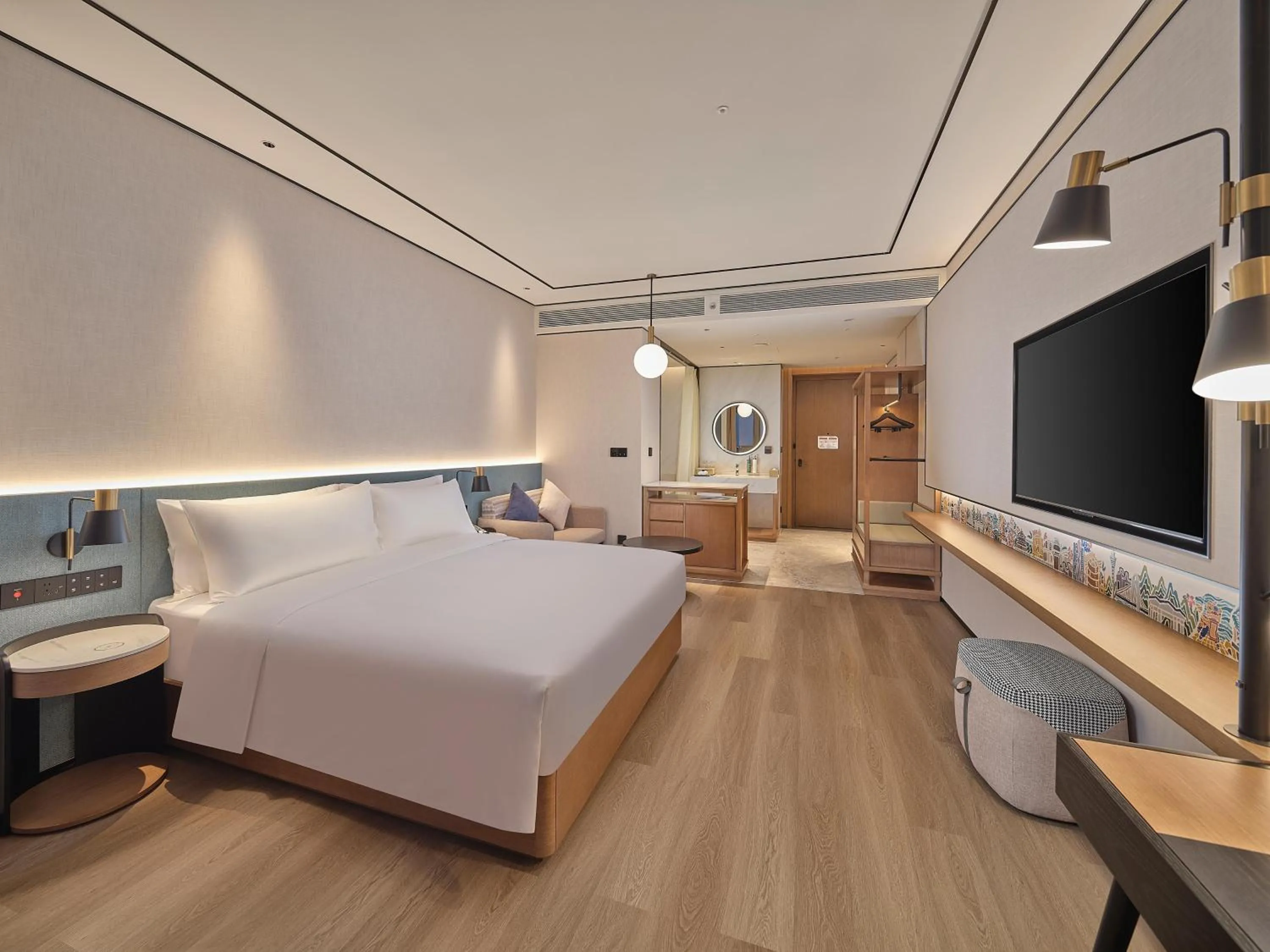 Bed in Hilton Garden Inn Guangzhou Baiyun Airport