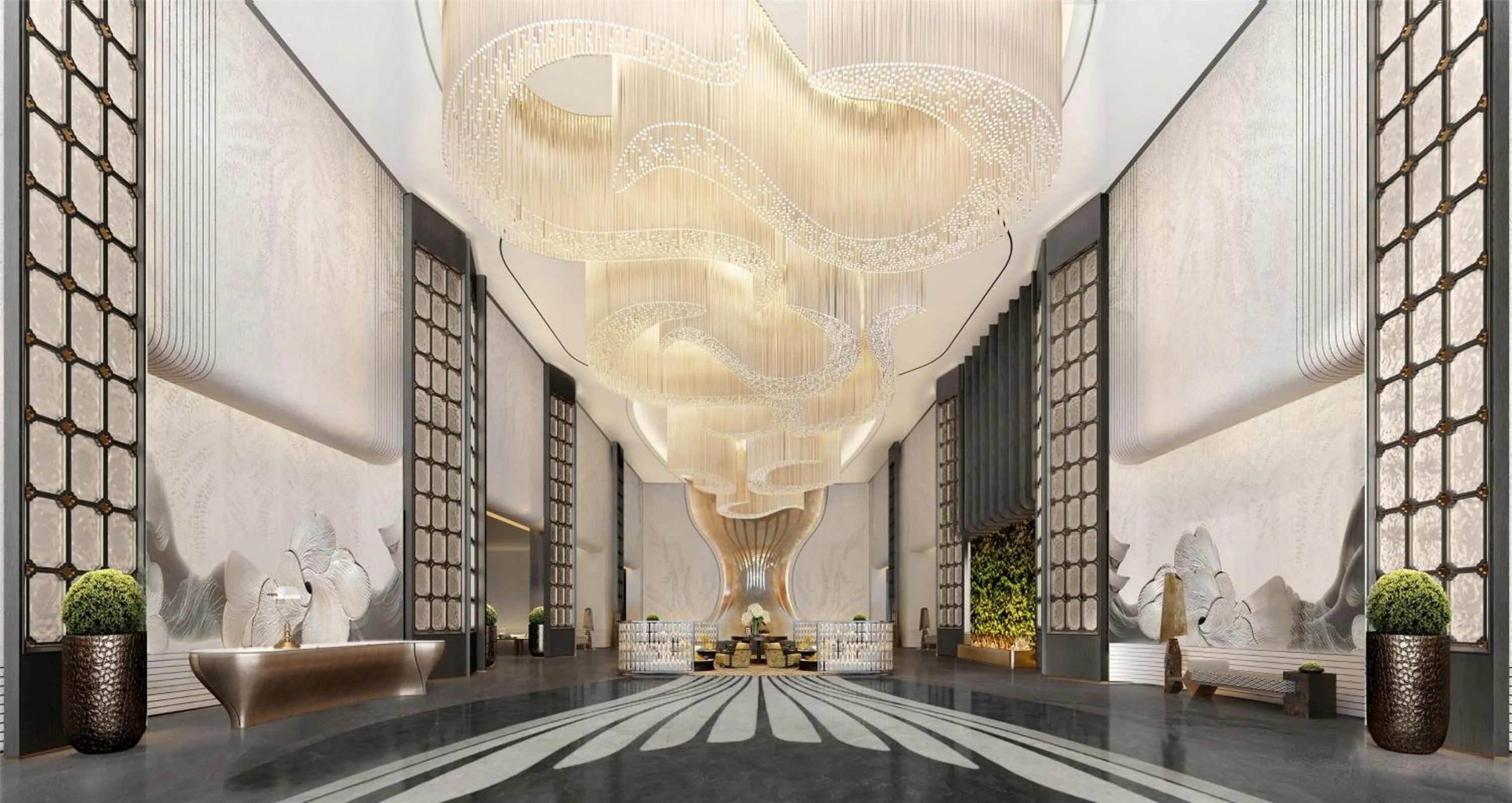 Lobby or reception in Hilton Guangzhou Baiyun Airport