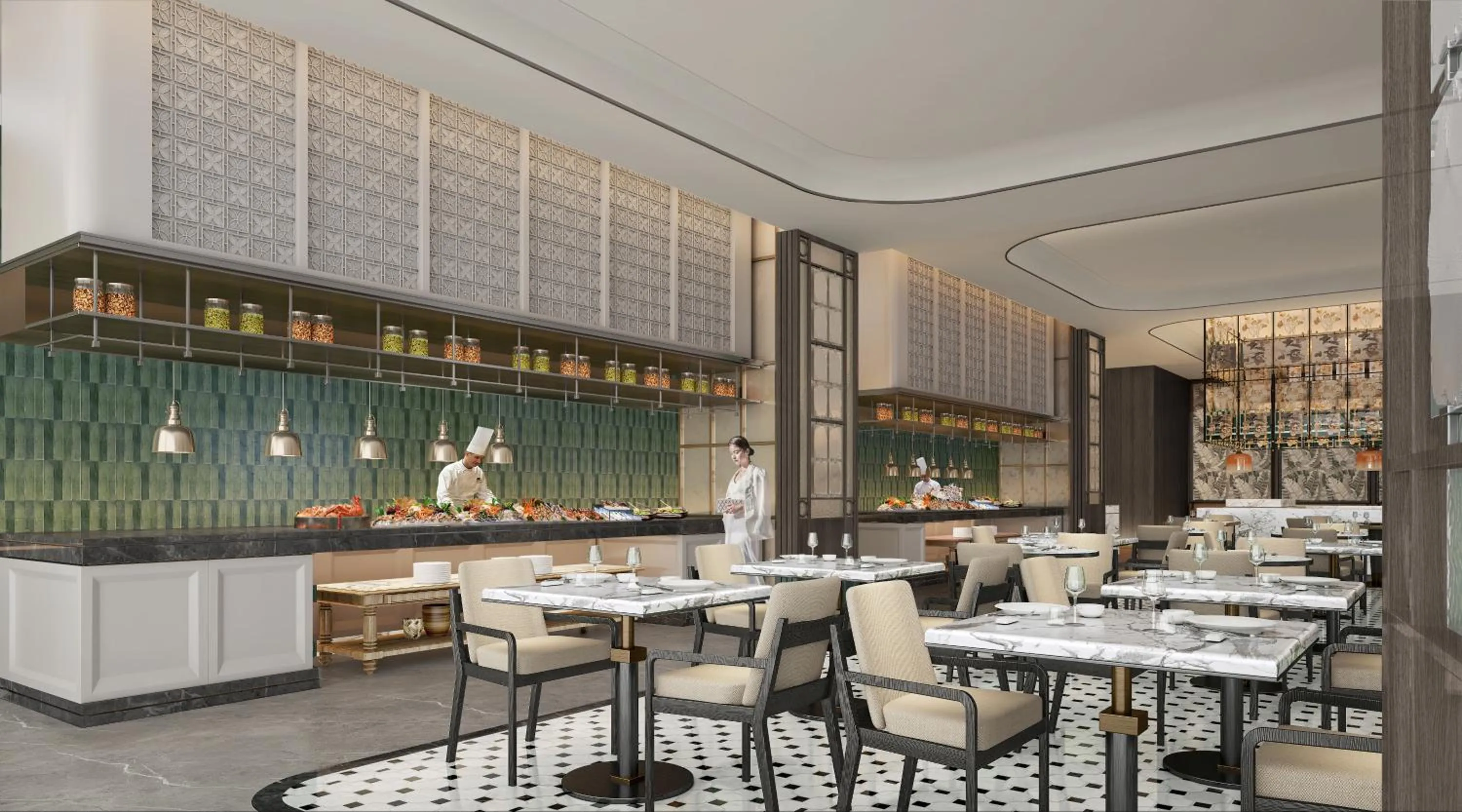 Breakfast in Hilton Guangzhou Baiyun Airport