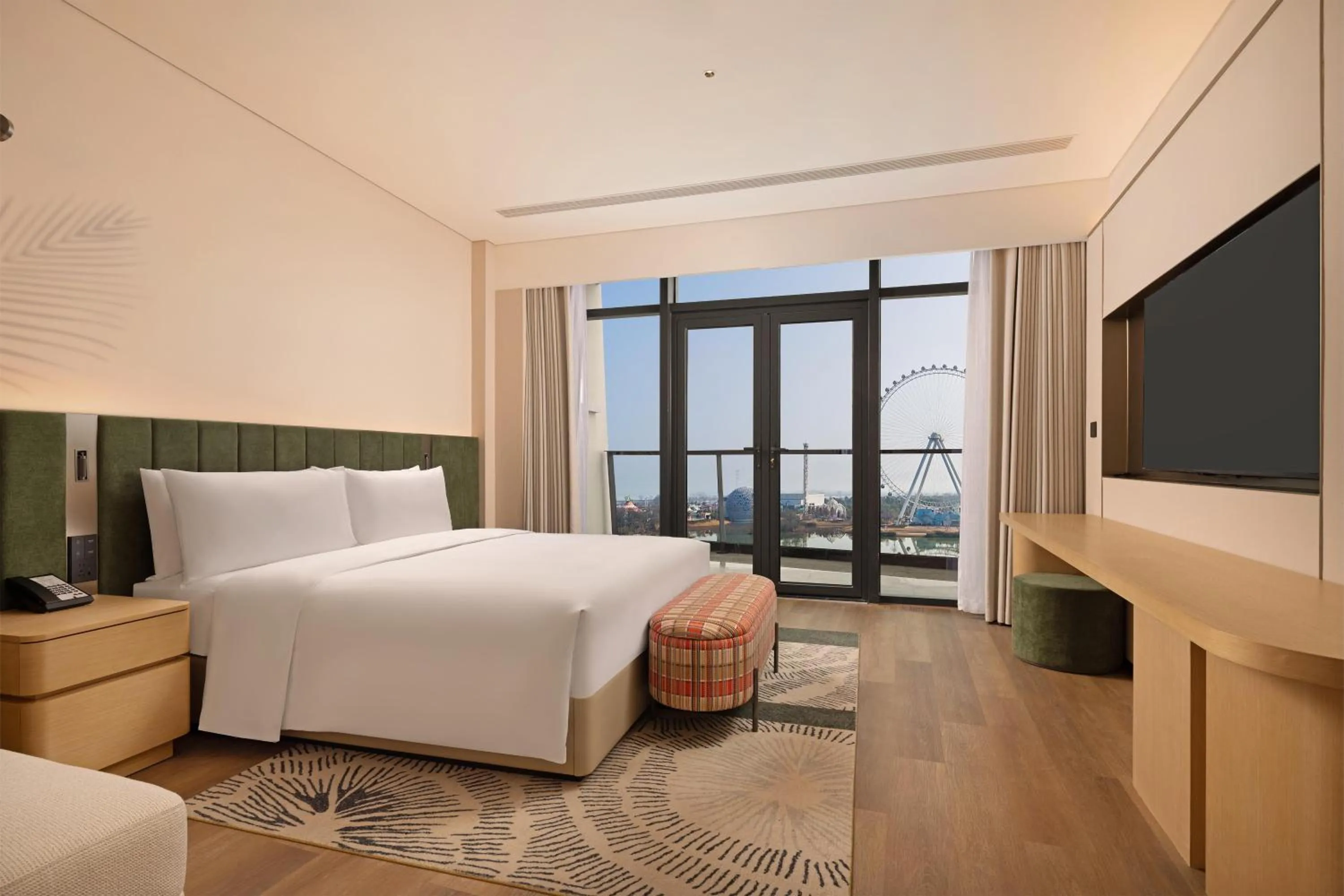 Bed in Hilton Garden Inn Huangshi Dinosaur Wonderland