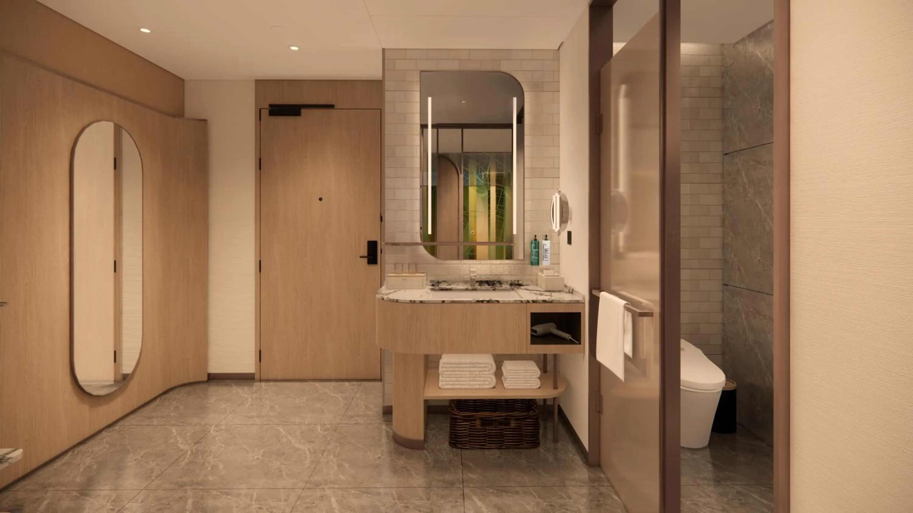 Bathroom in Hilton Garden Inn Huangshi Dinosaur Wonderland