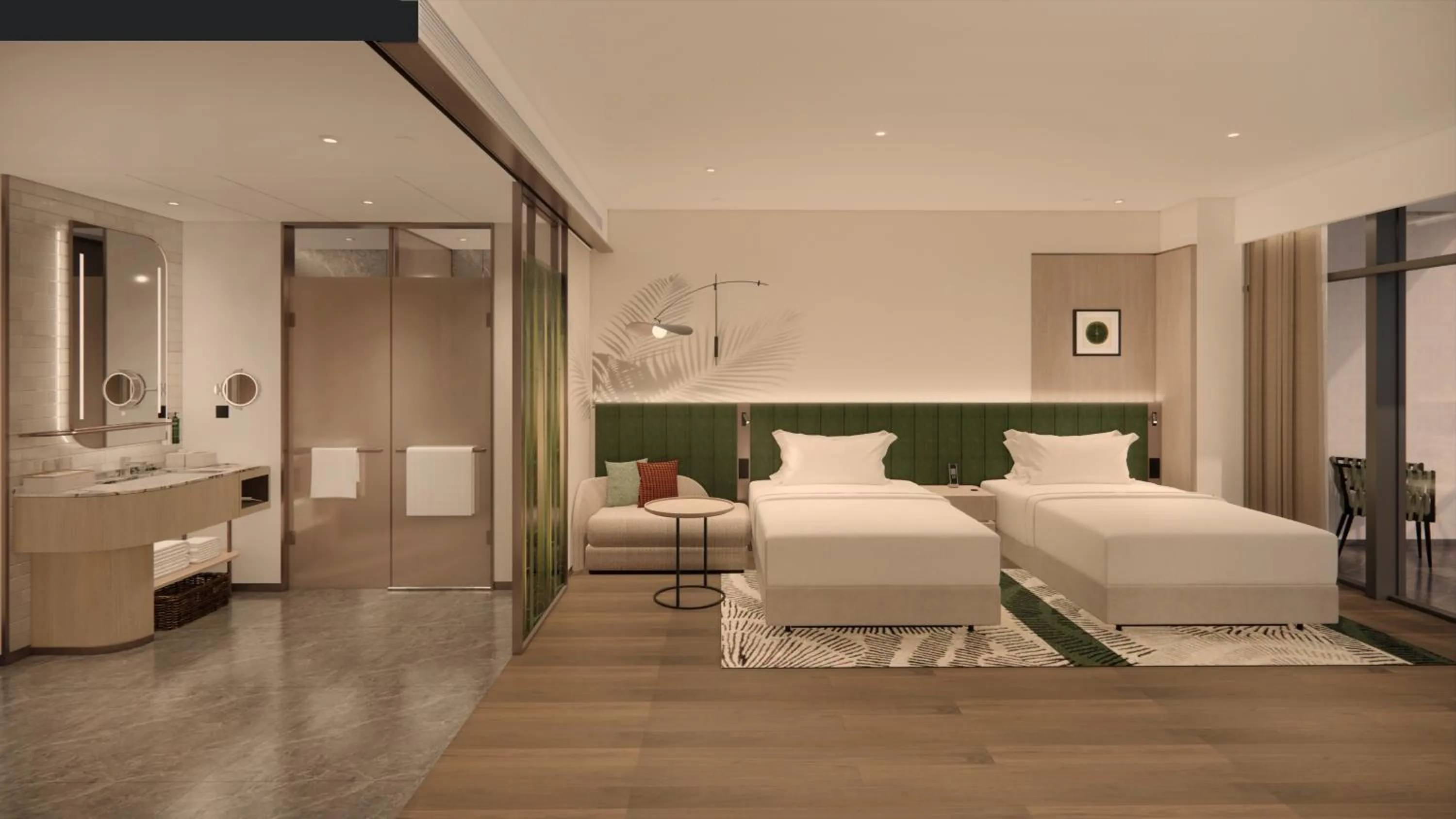 Bed in Hilton Garden Inn Huangshi Dinosaur Wonderland