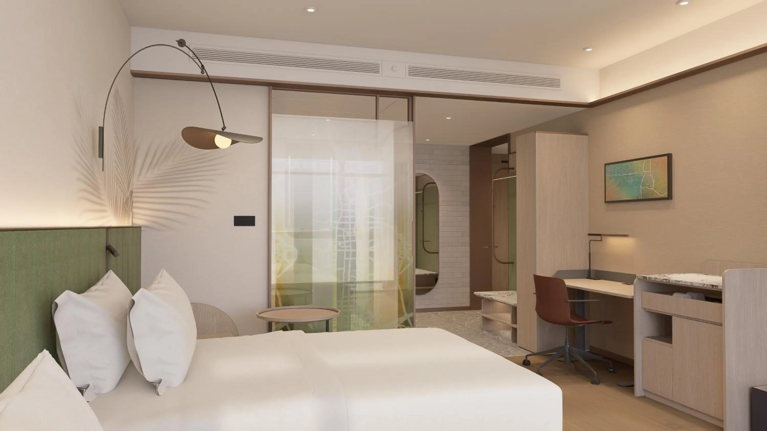 Bed in Hilton Garden Inn Huangshi Dinosaur Wonderland