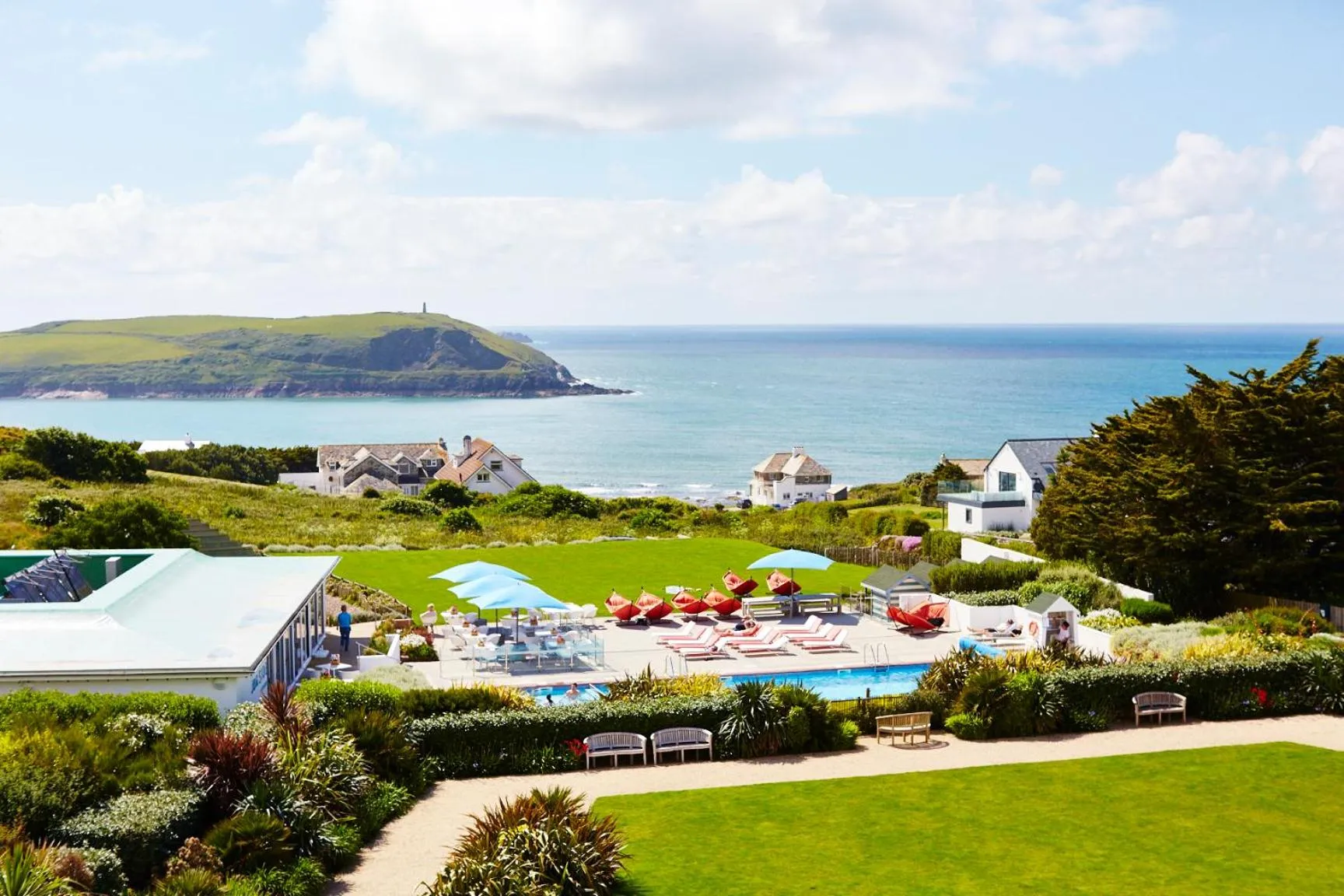 Garden view in St Moritz Hotel and Cowshed Spa