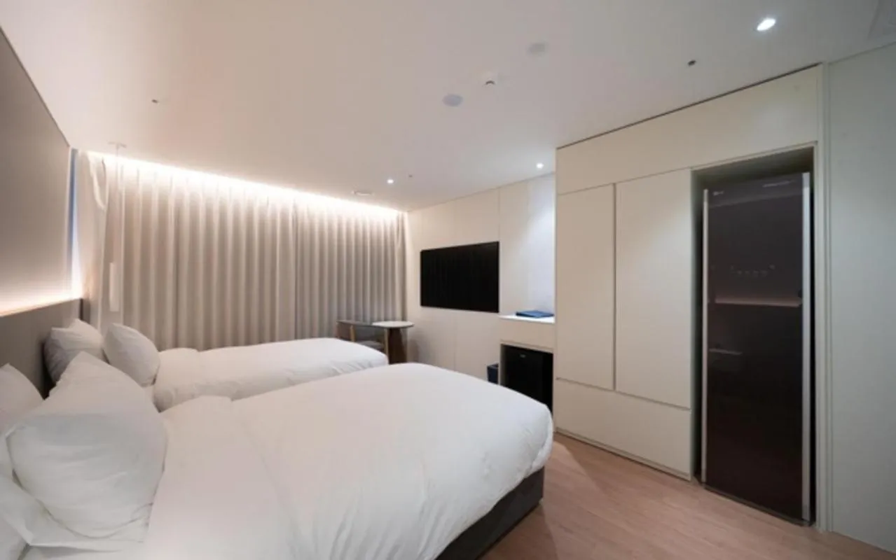 Bed in Daegu Hyeonpung Prana Hotel