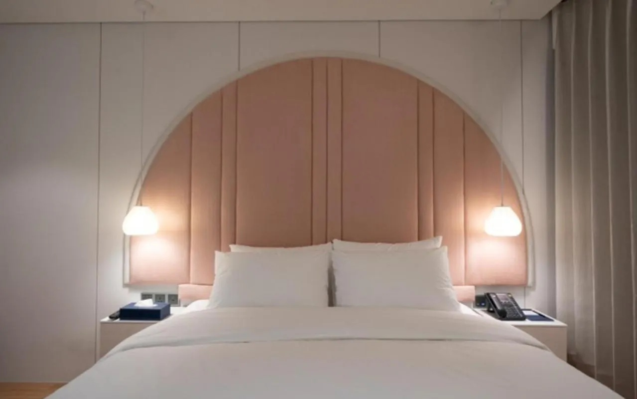 Bed in Daegu Hyeonpung Prana Hotel