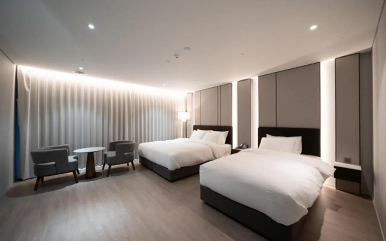 Bed in Daegu Hyeonpung Prana Hotel