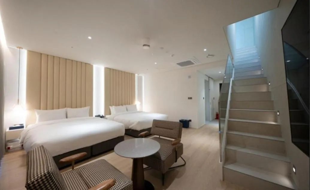 Bed in Daegu Hyeonpung Prana Hotel