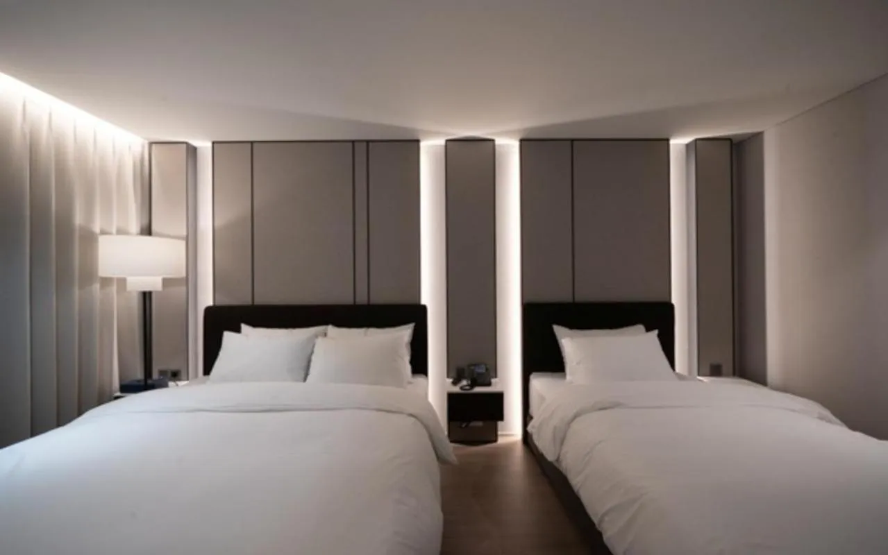 Bed in Daegu Hyeonpung Prana Hotel