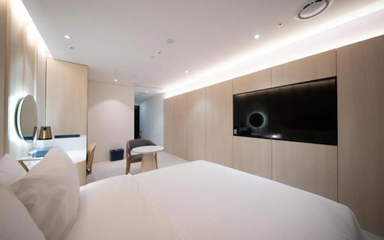 Bed in Daegu Hyeonpung Prana Hotel