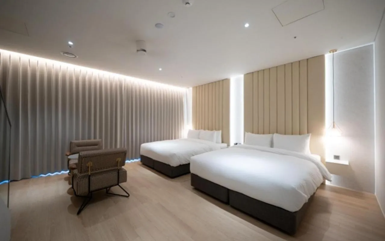 Bed in Daegu Hyeonpung Prana Hotel