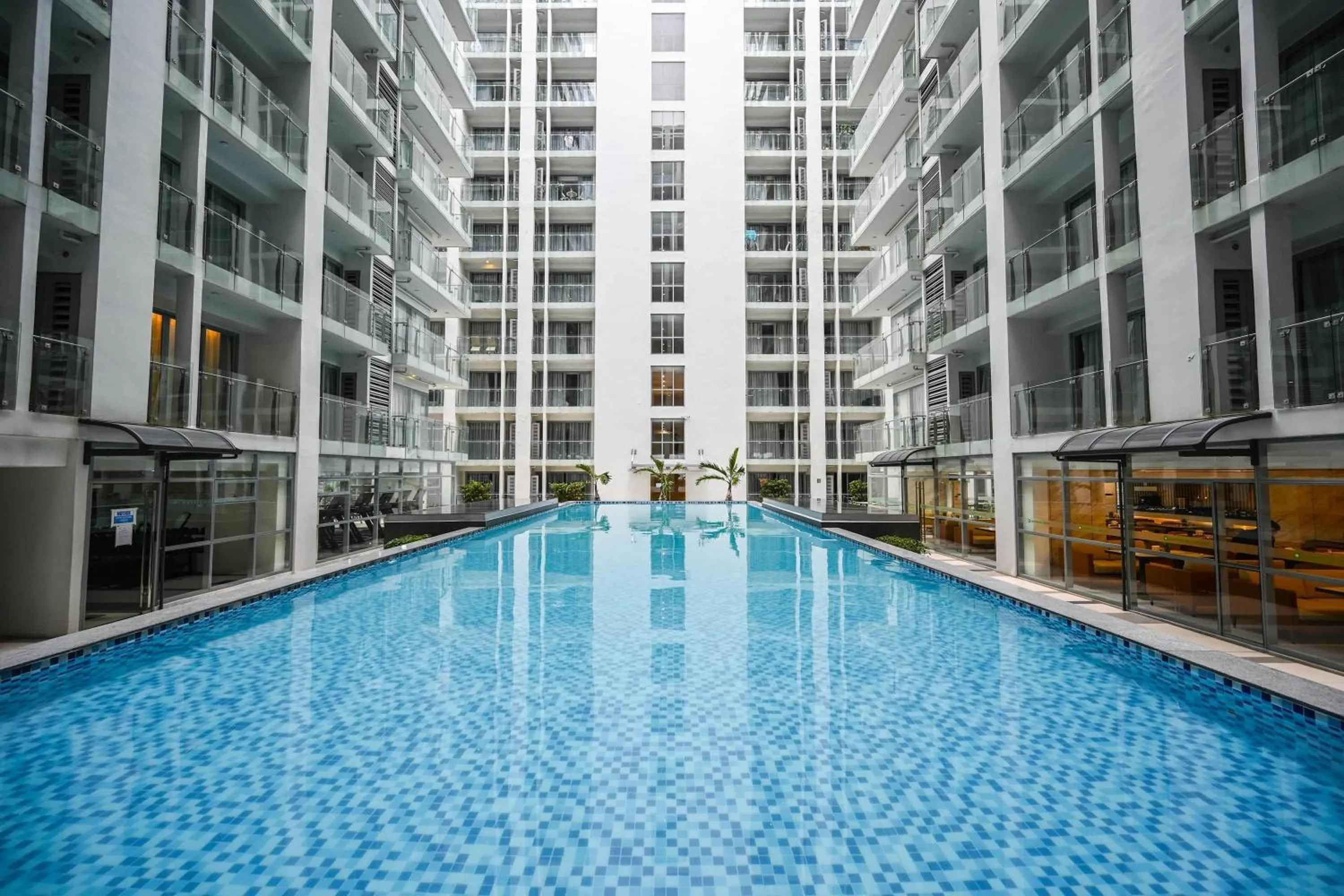 Pool view in Wyndham Garden Manila Bay