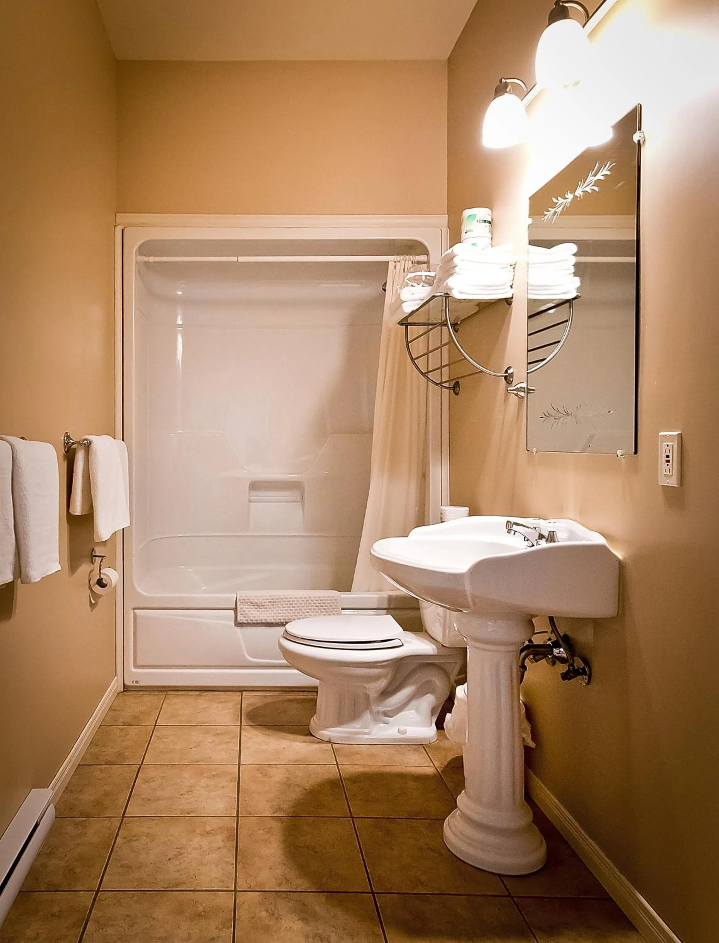 Toilet in Motel De La Gare Richmond
