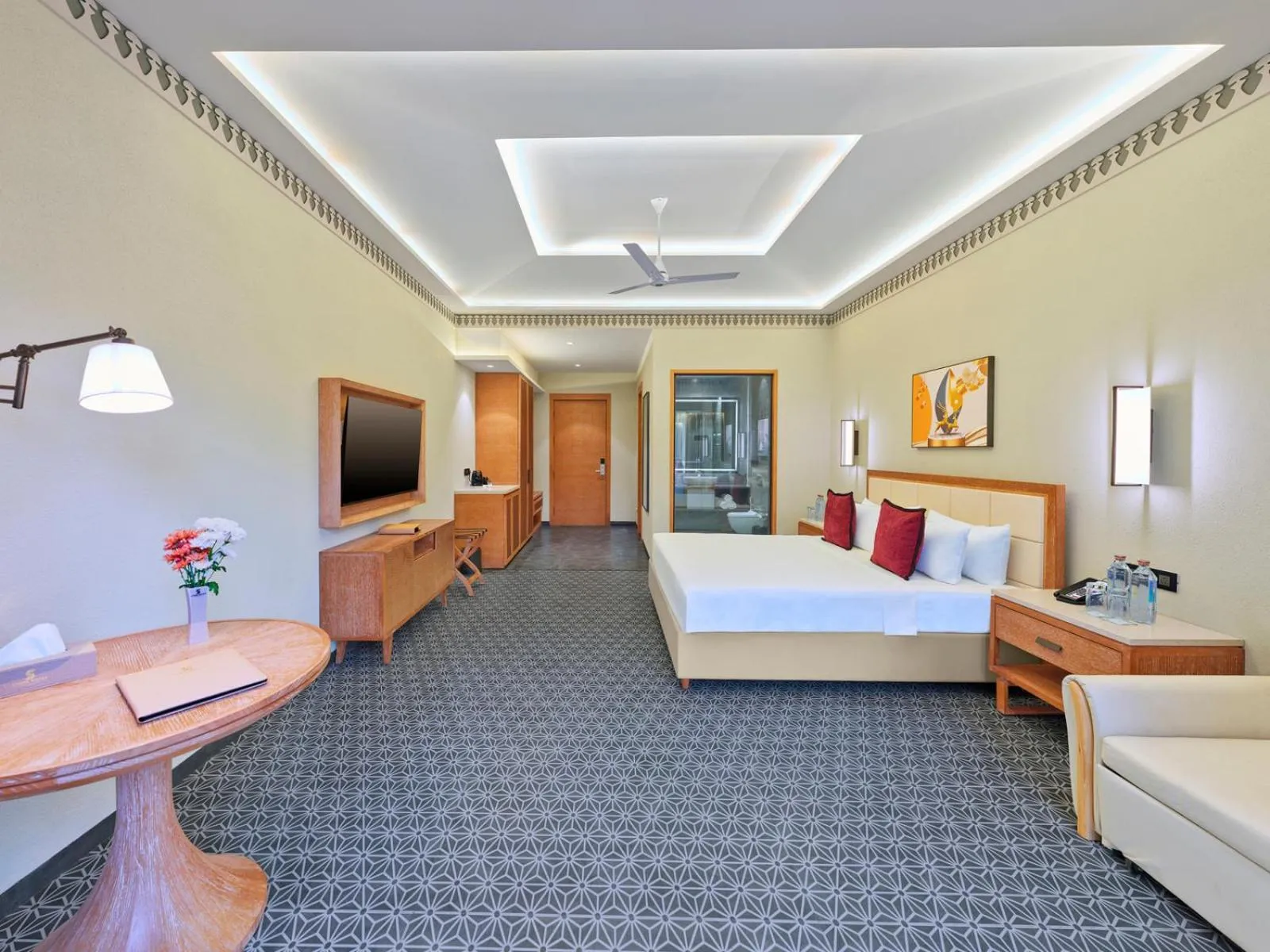 Bedroom, Bed in Stone Water By Zuper