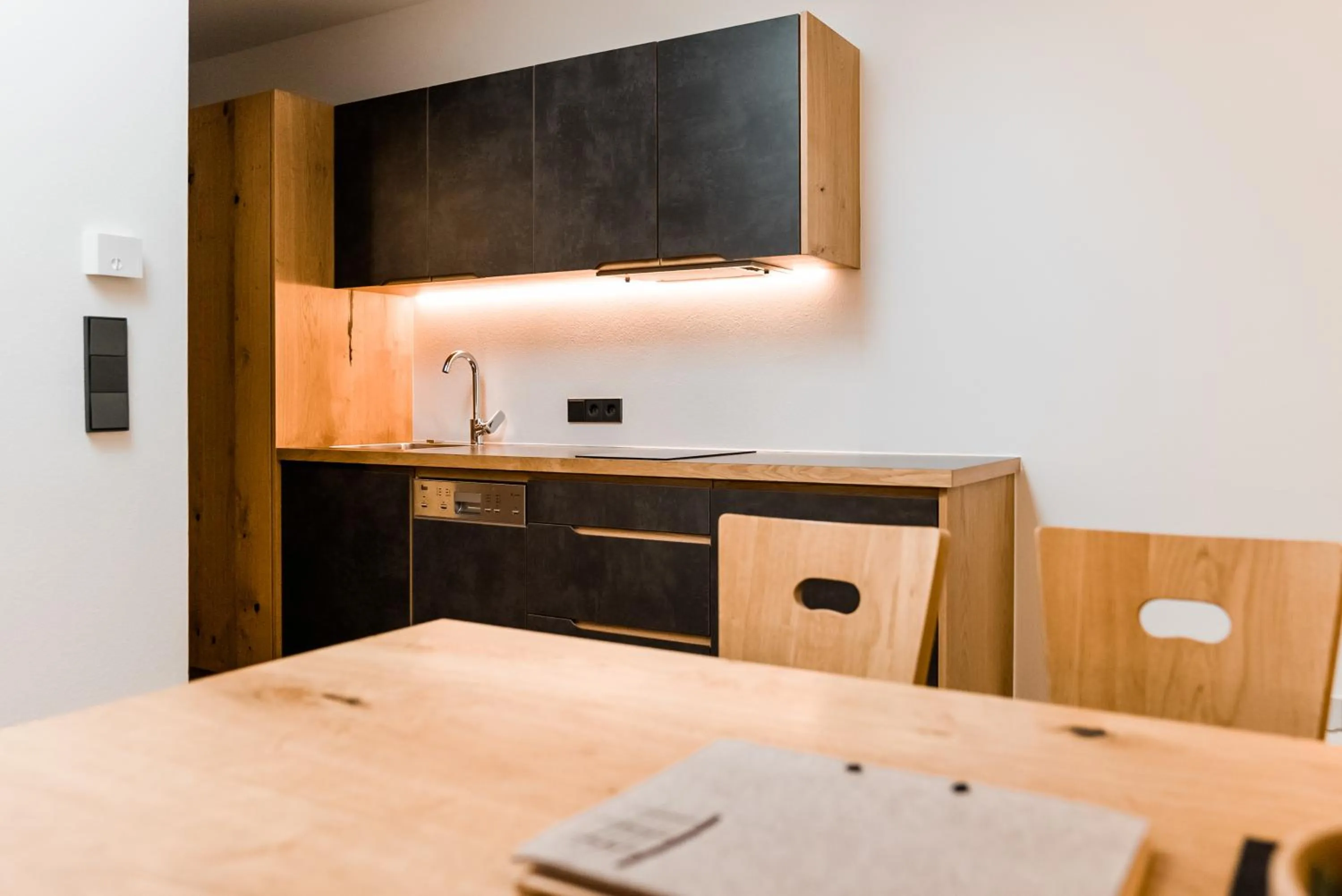 Kitchen or kitchenette in JOAS natur.hotel.b&b