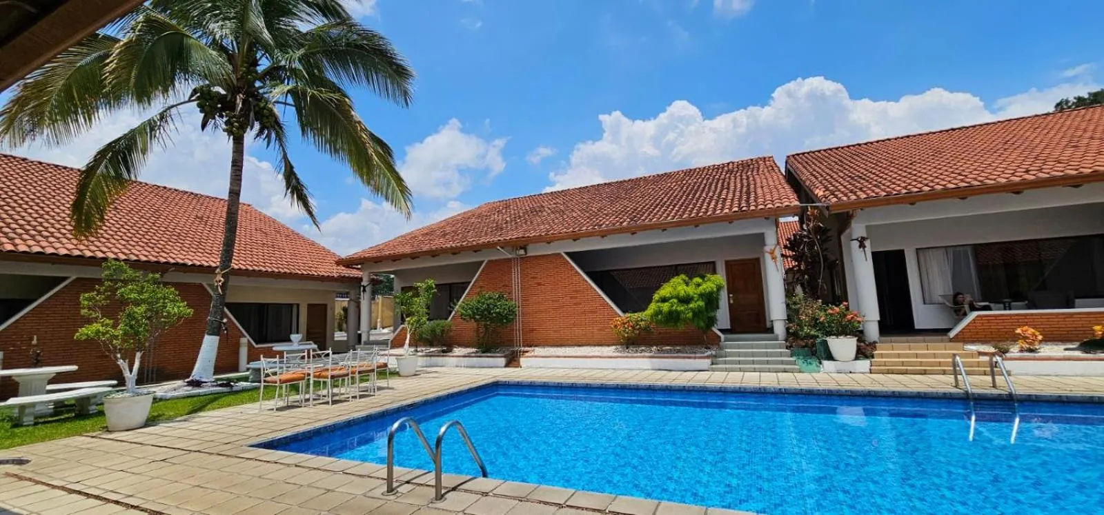 Pool view in Apartotel Obelisco San José Aeropuerto