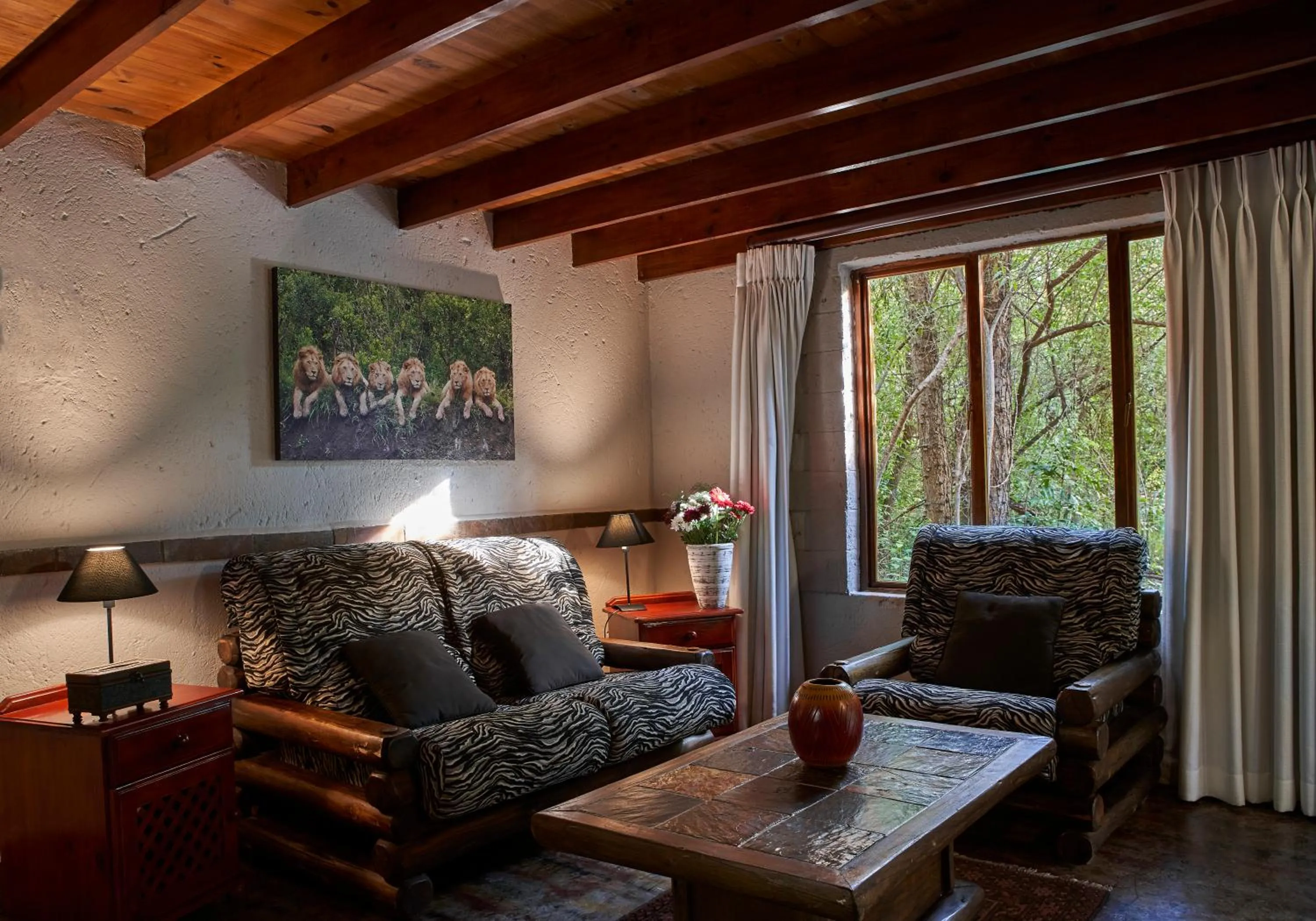 Seating area in Grand Kruger Lodge and Spa