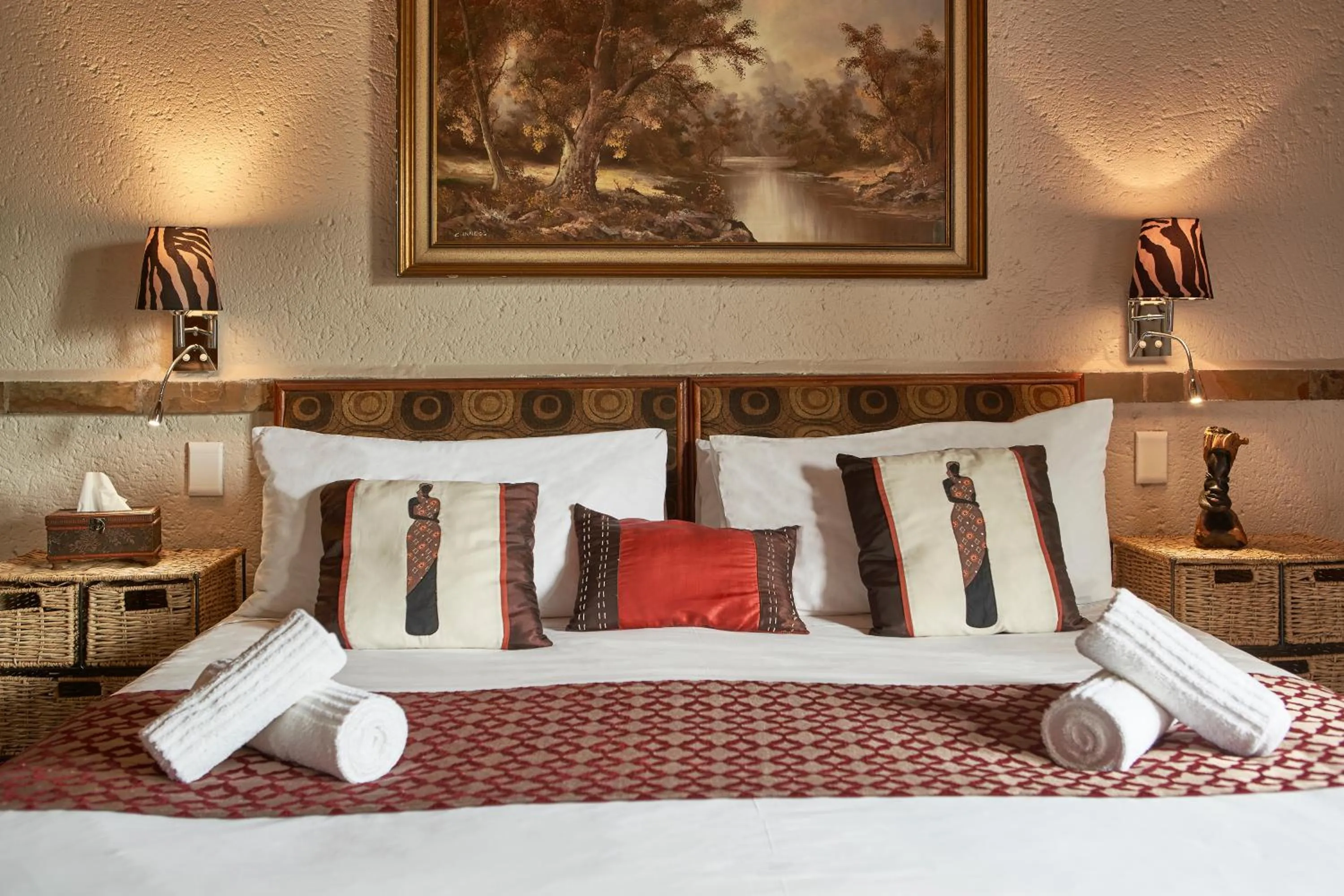 Bedroom, Bed in Grand Kruger Lodge and Spa