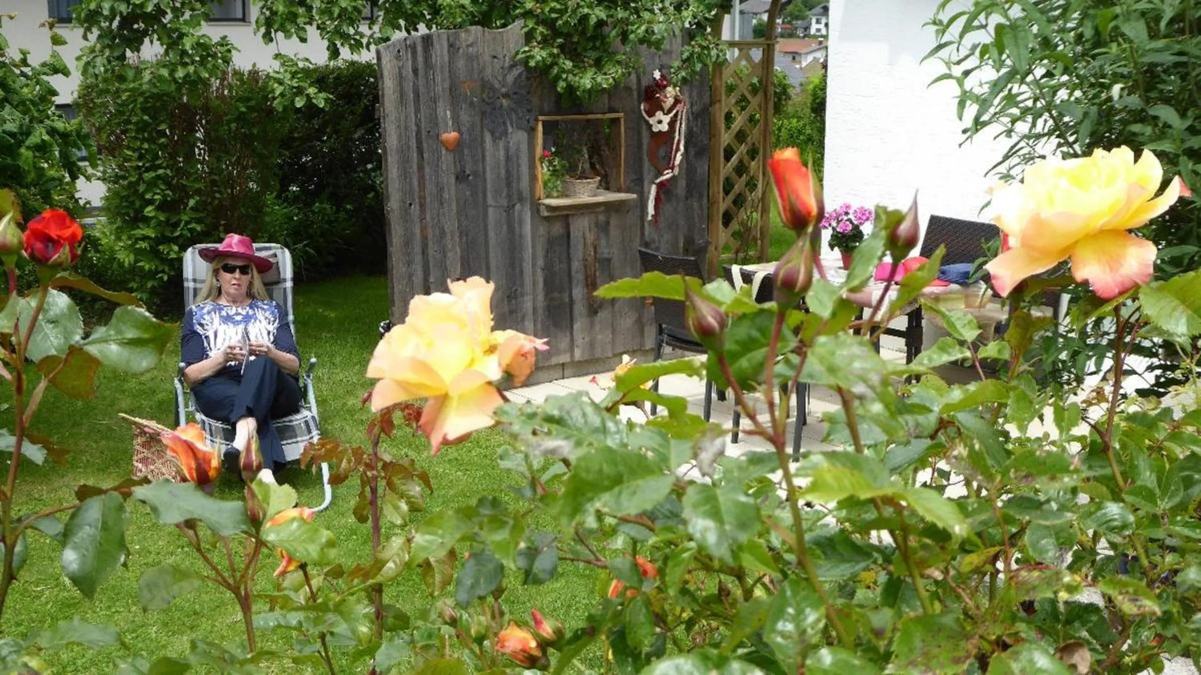 Garden in Ferienhaus Isolde